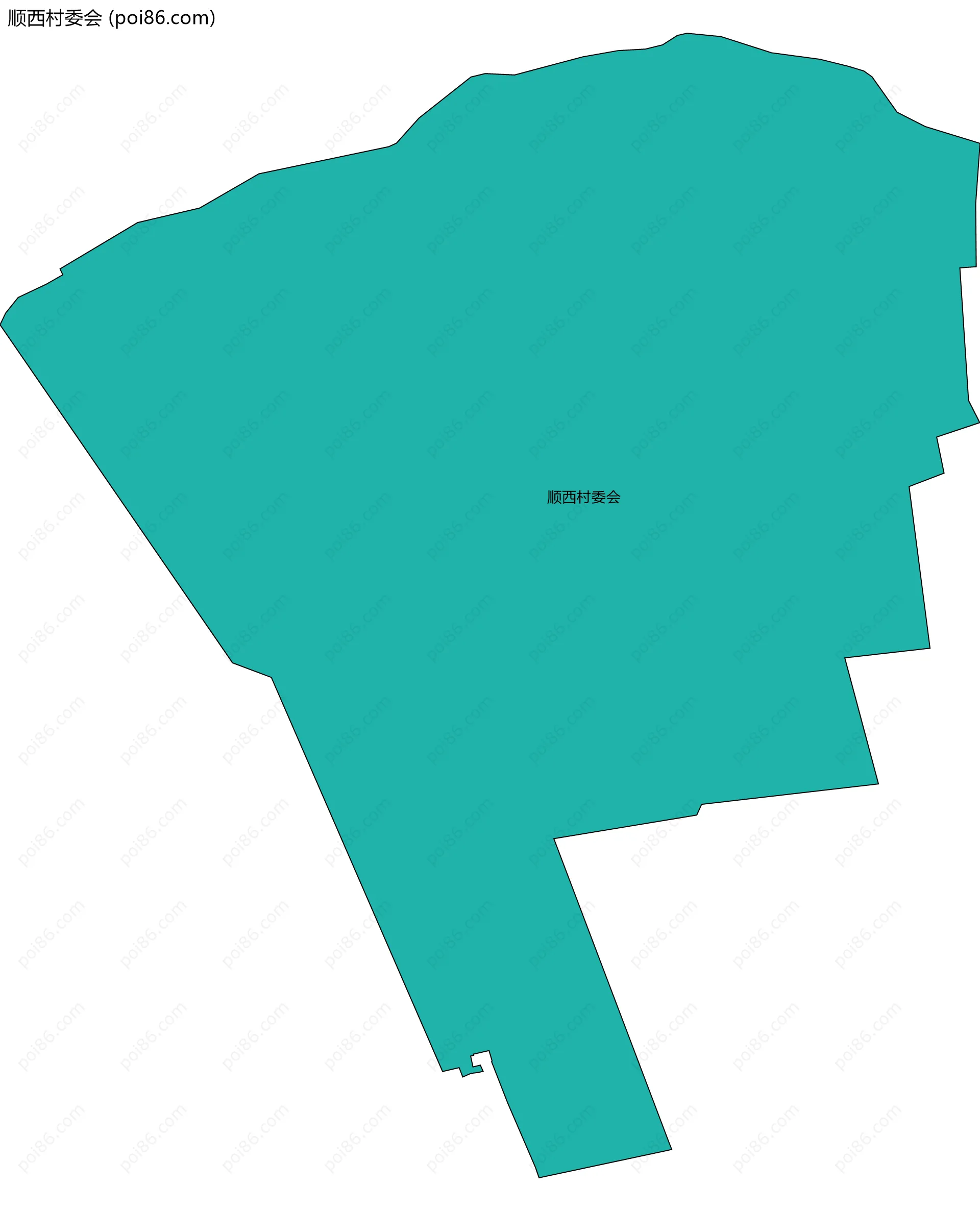 顺西村委会边界地图