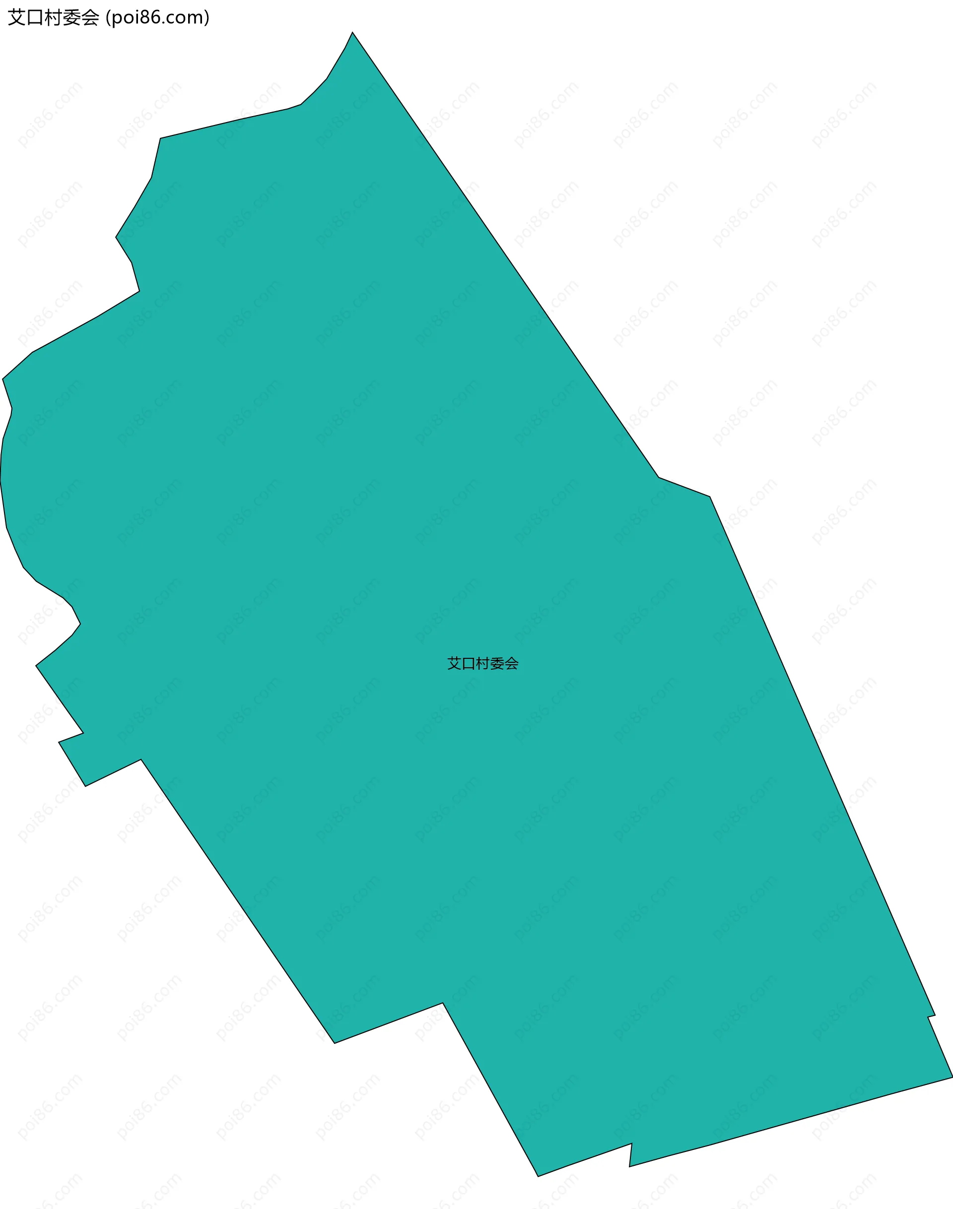 艾口村委会边界地图