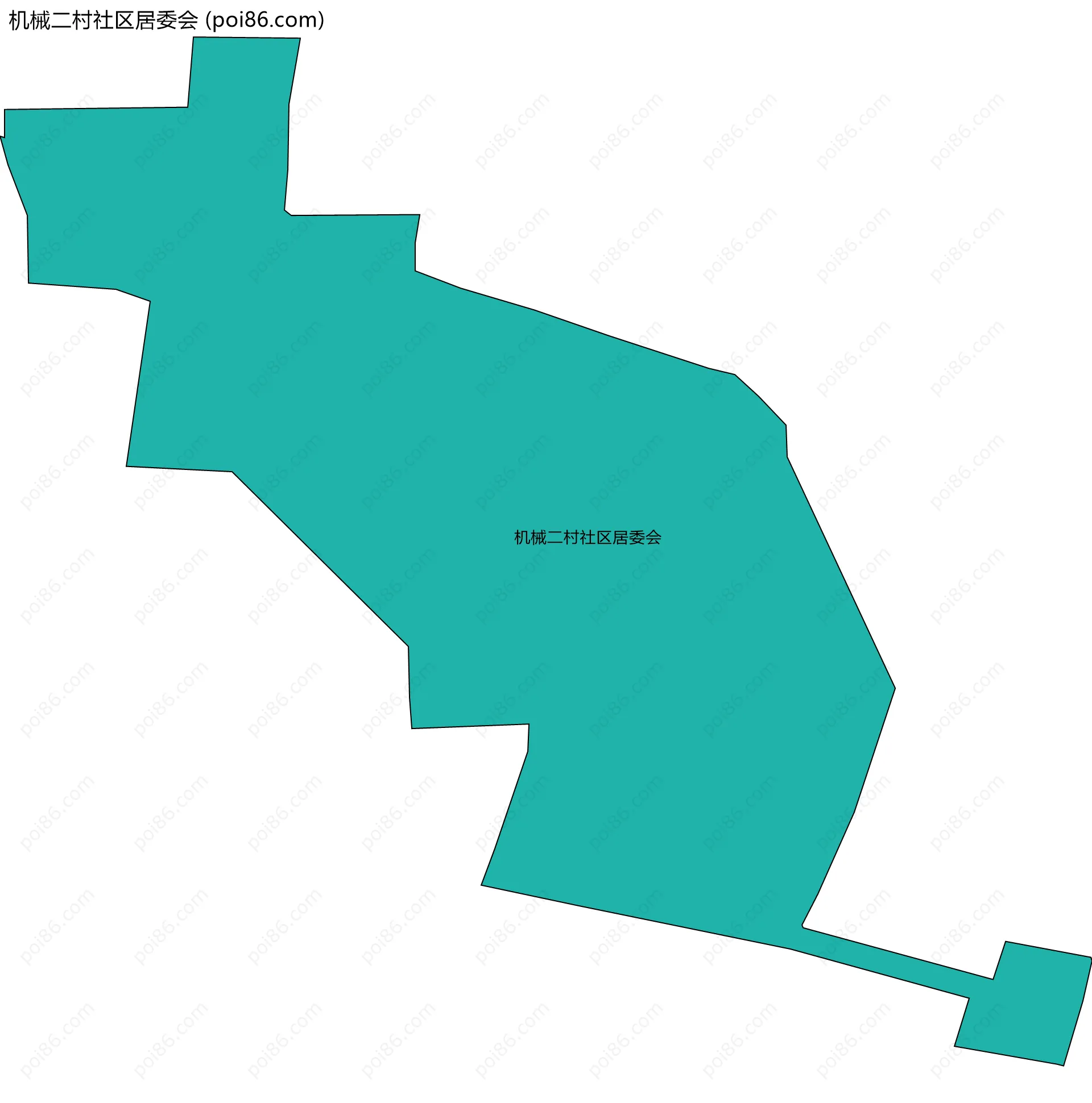 机械二村社区居委会边界地图