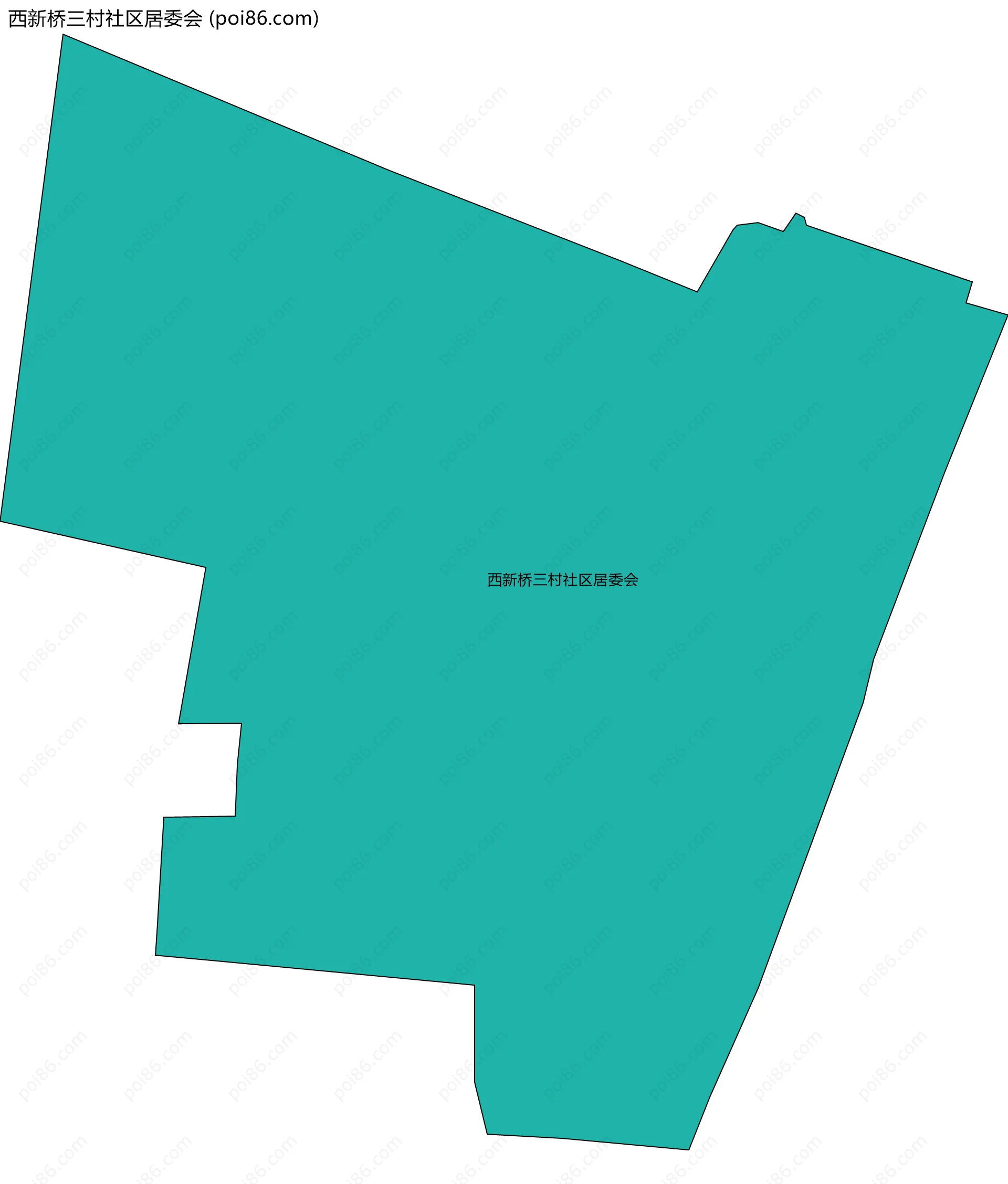 西新桥三村社区居委会边界地图