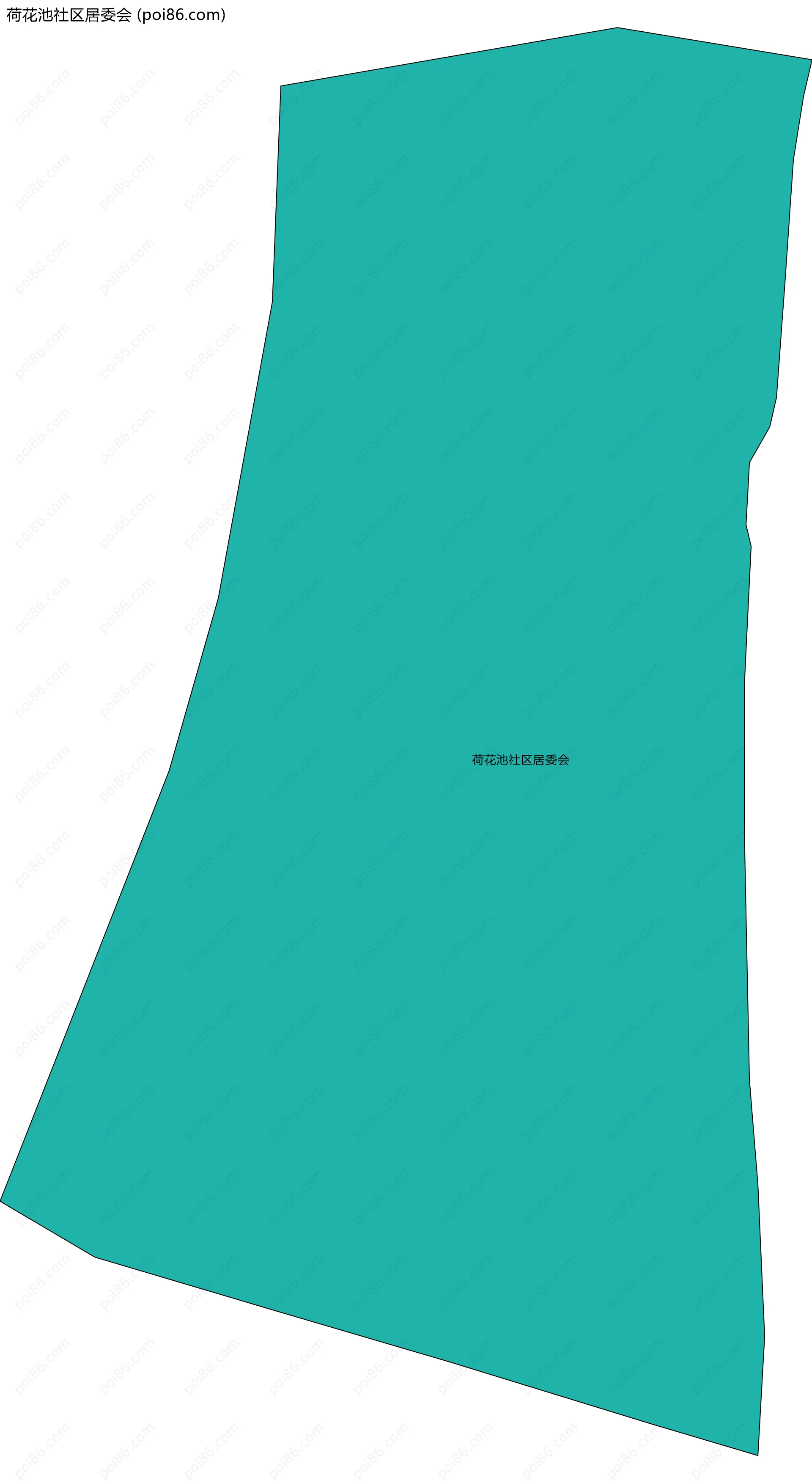 荷花池社区居委会边界地图