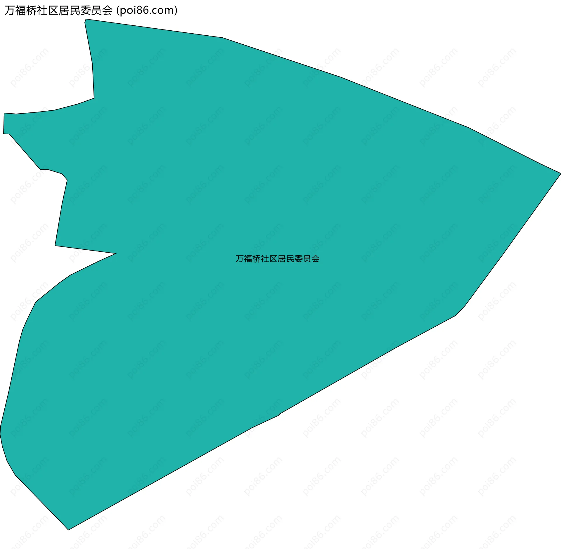 万福桥社区居民委员会边界地图