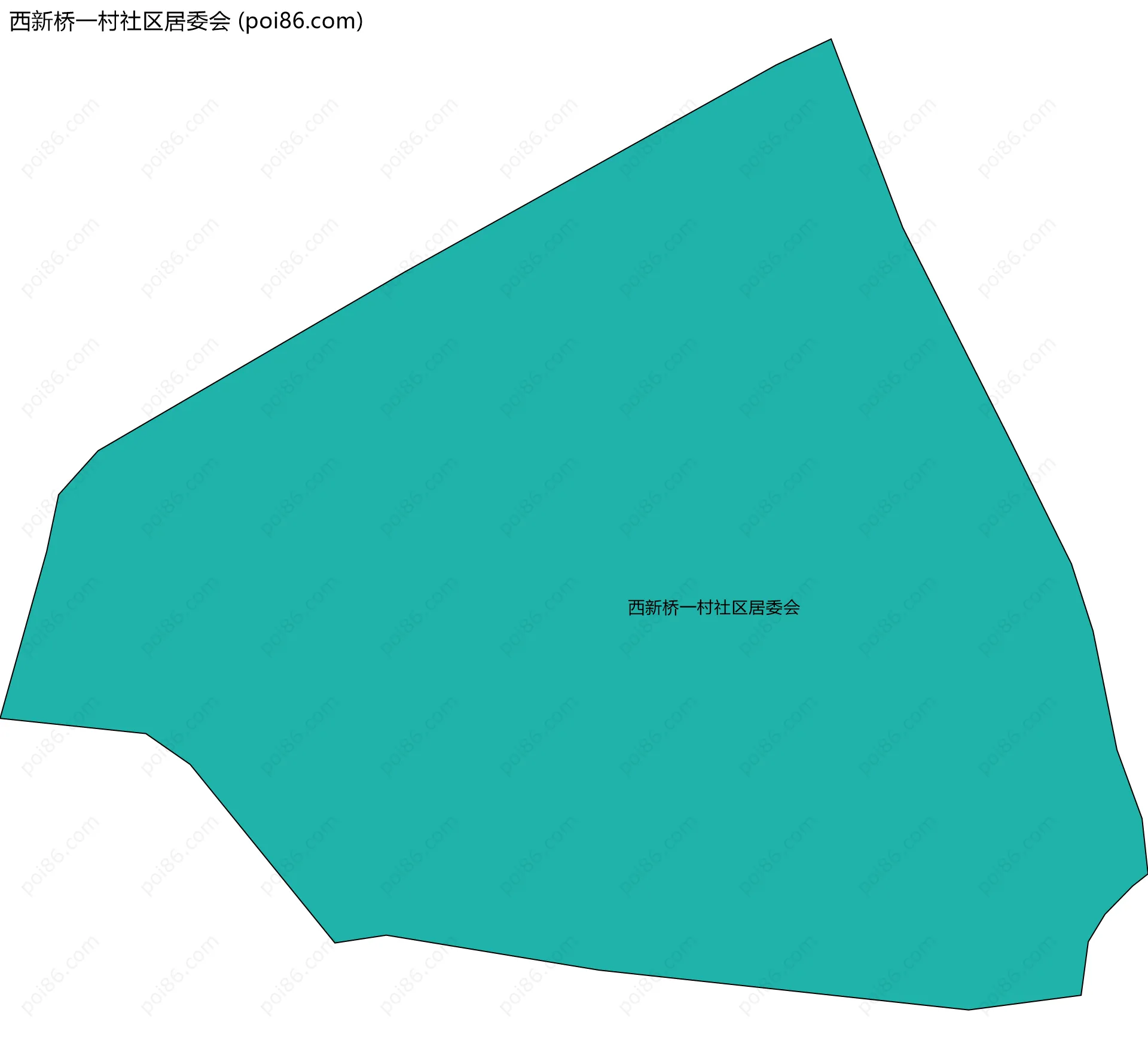 西新桥一村社区居委会边界地图