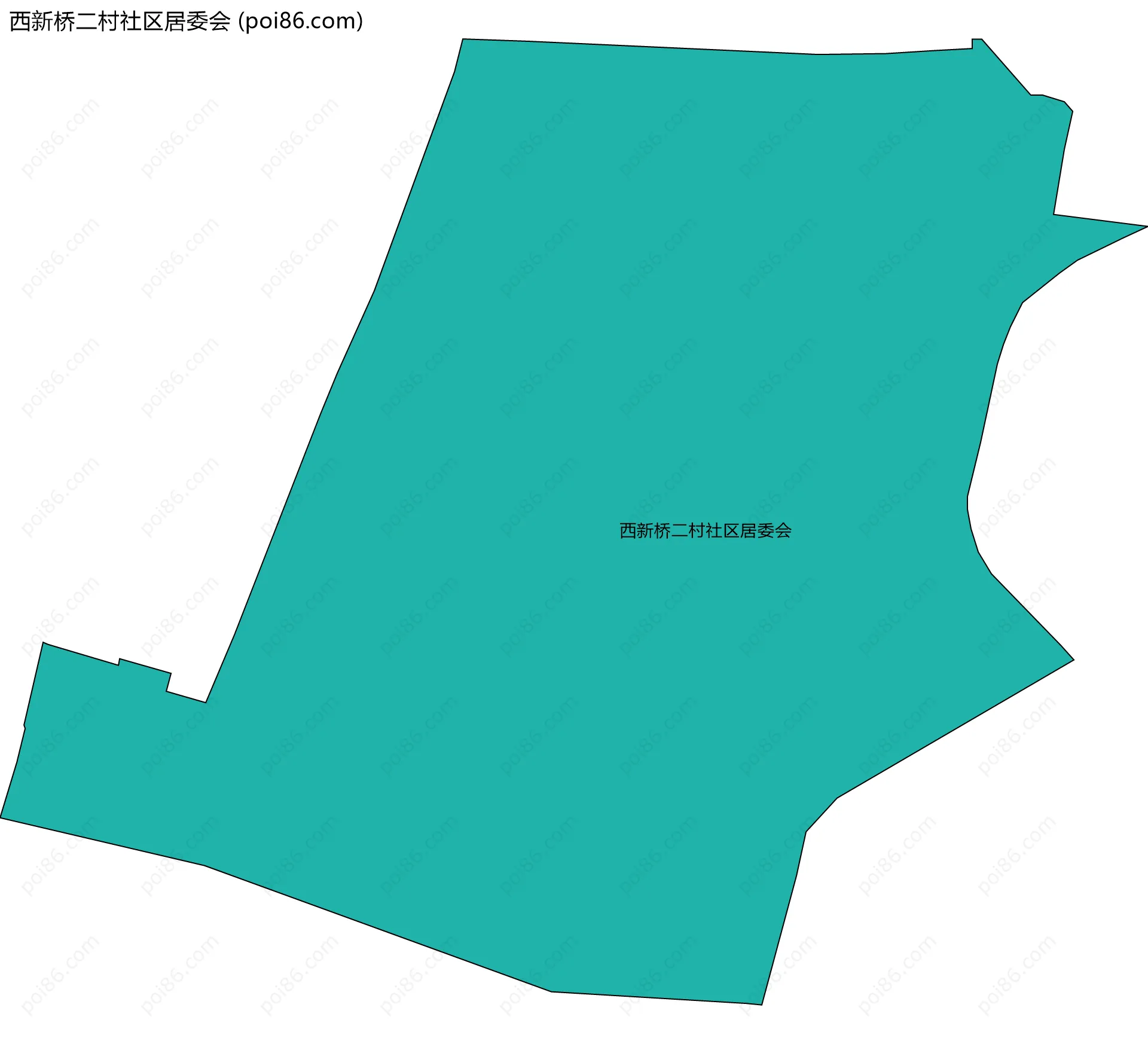 西新桥二村社区居委会边界地图