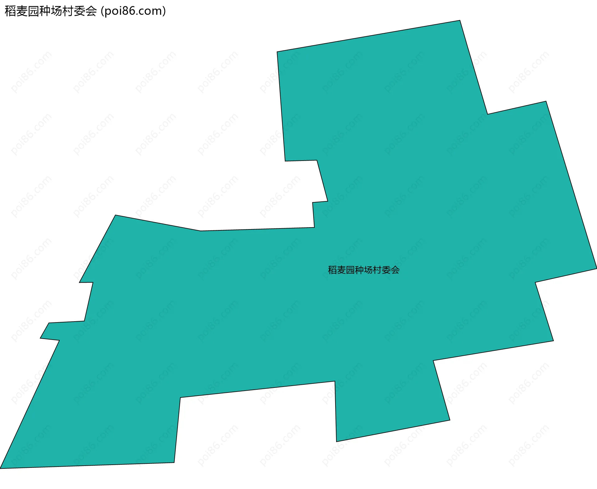 稻麦园种场村委会边界地图
