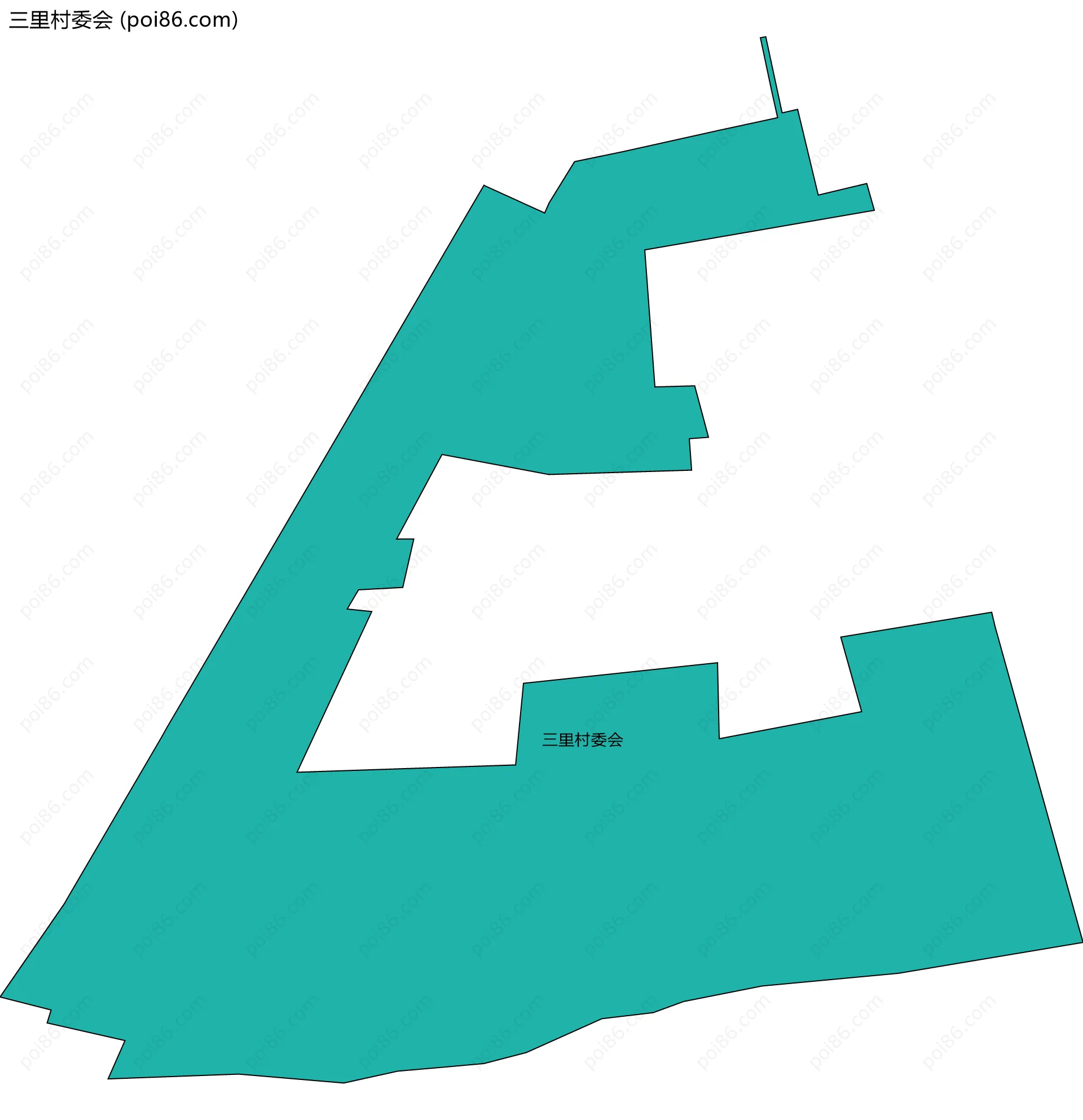 三里村委会边界地图