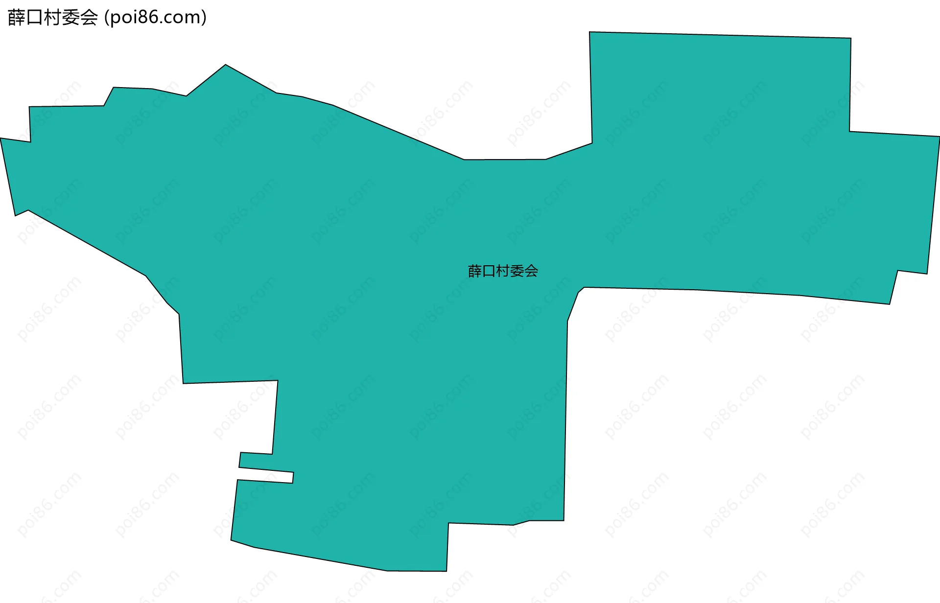 薛口村委会边界地图
