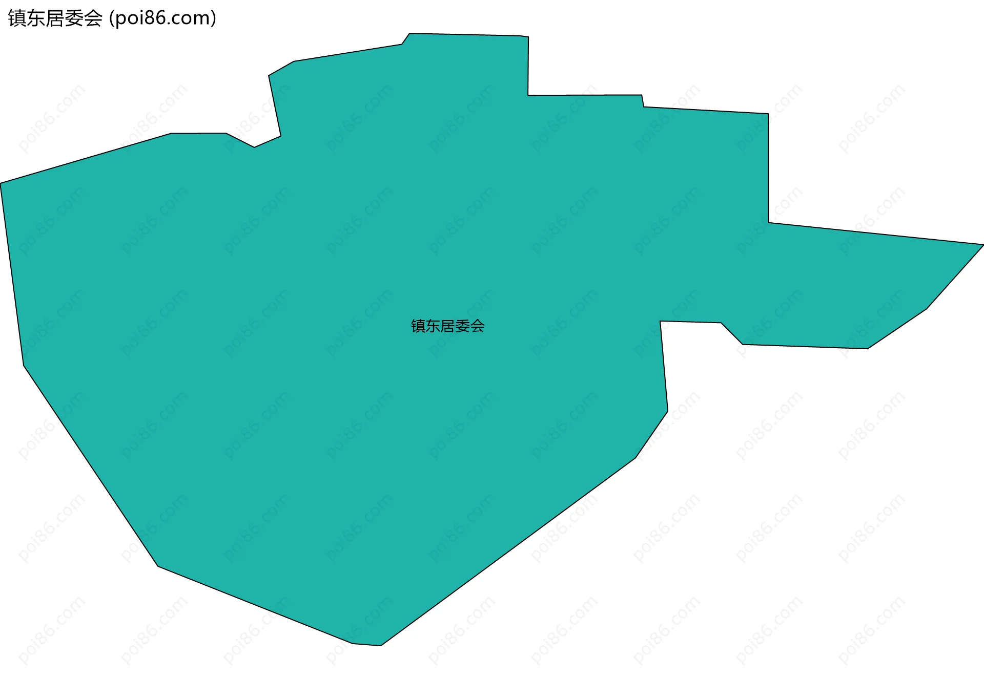 镇东居委会边界地图