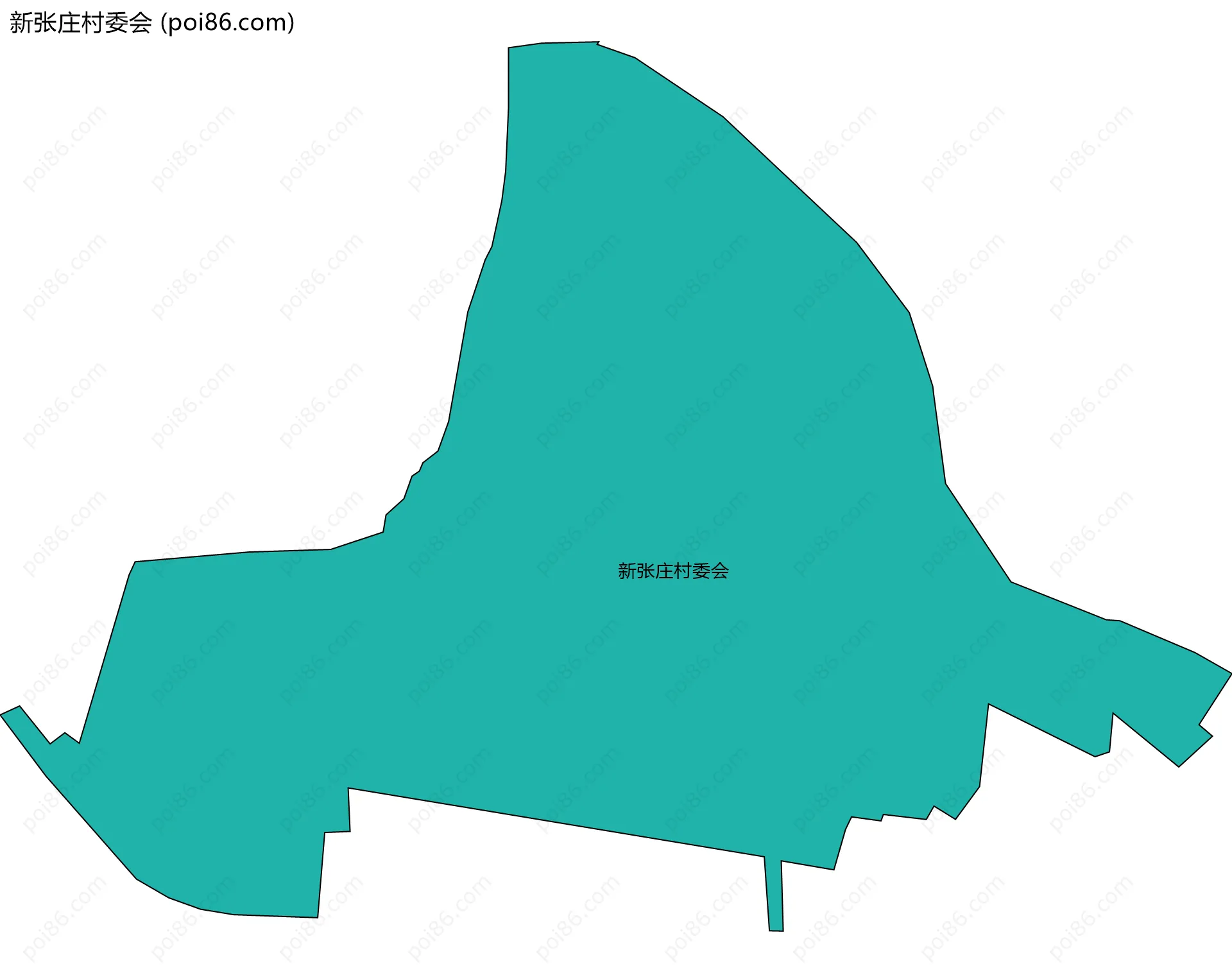 新张庄村委会边界地图