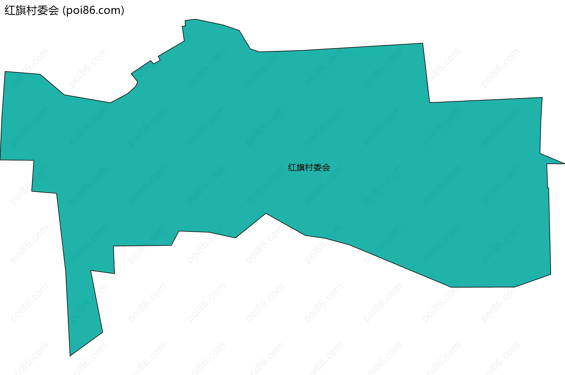 红旗村委会边界地图