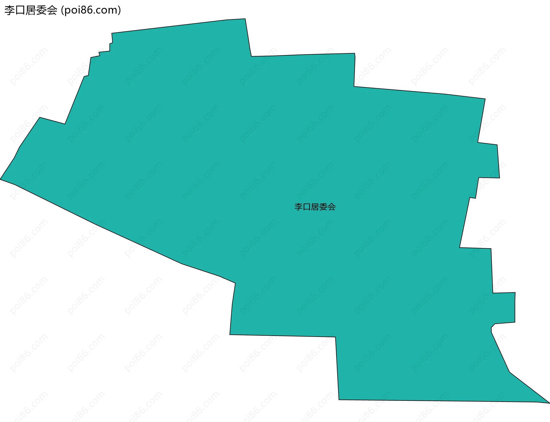 李口居委会边界地图
