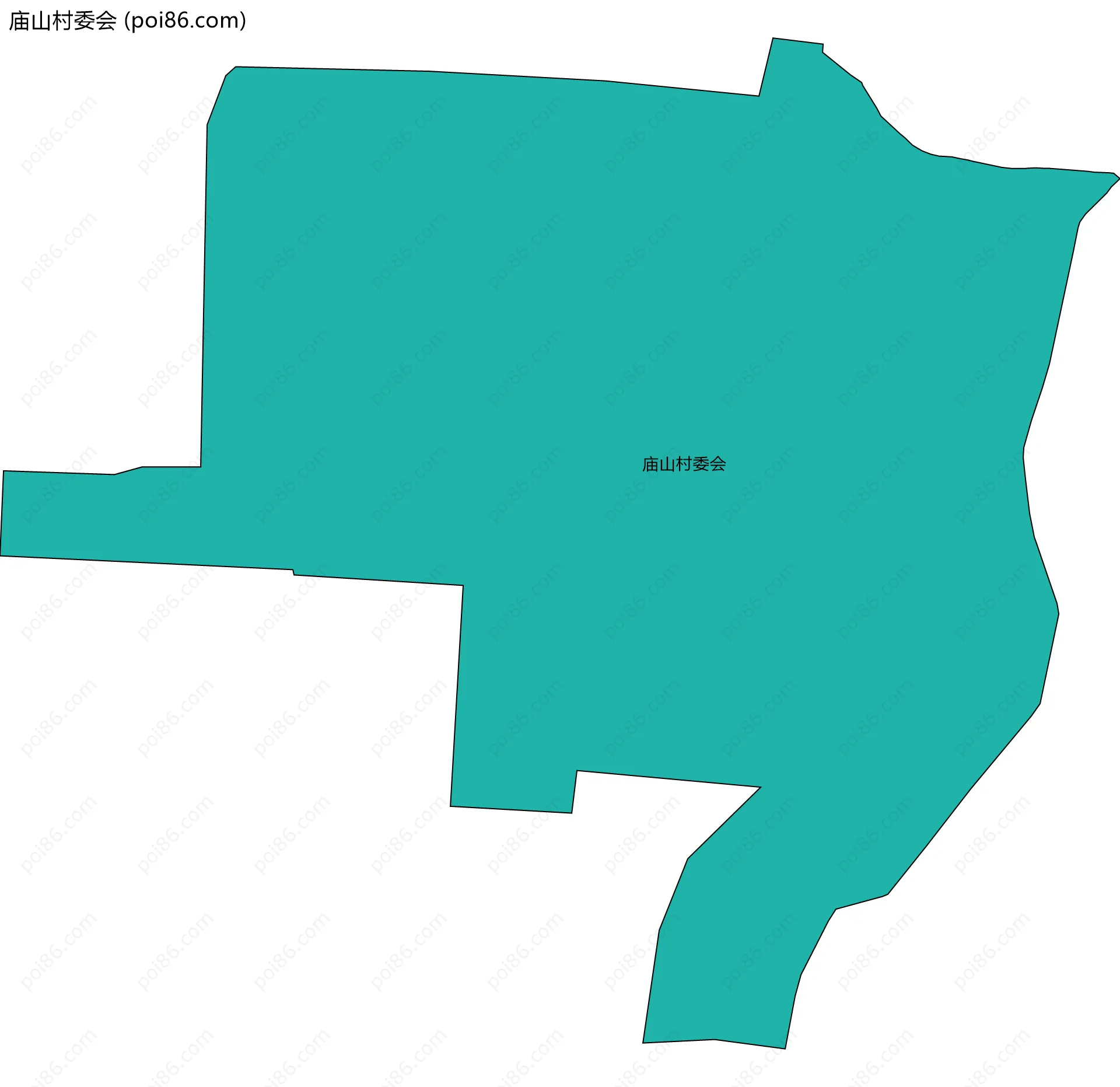 庙山村委会边界地图
