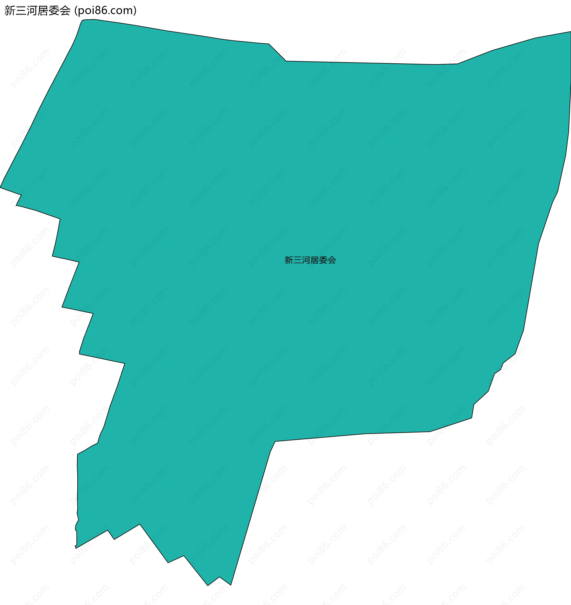 新三河居委会边界地图