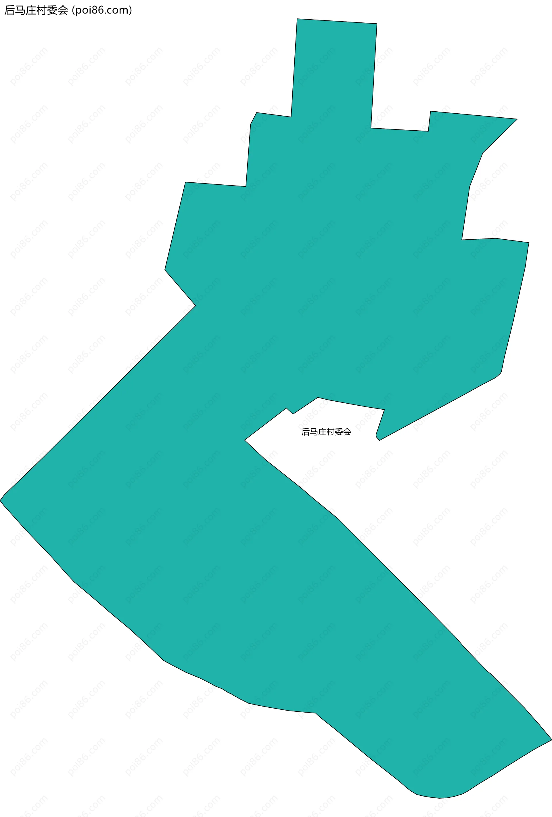 后马庄村委会边界地图