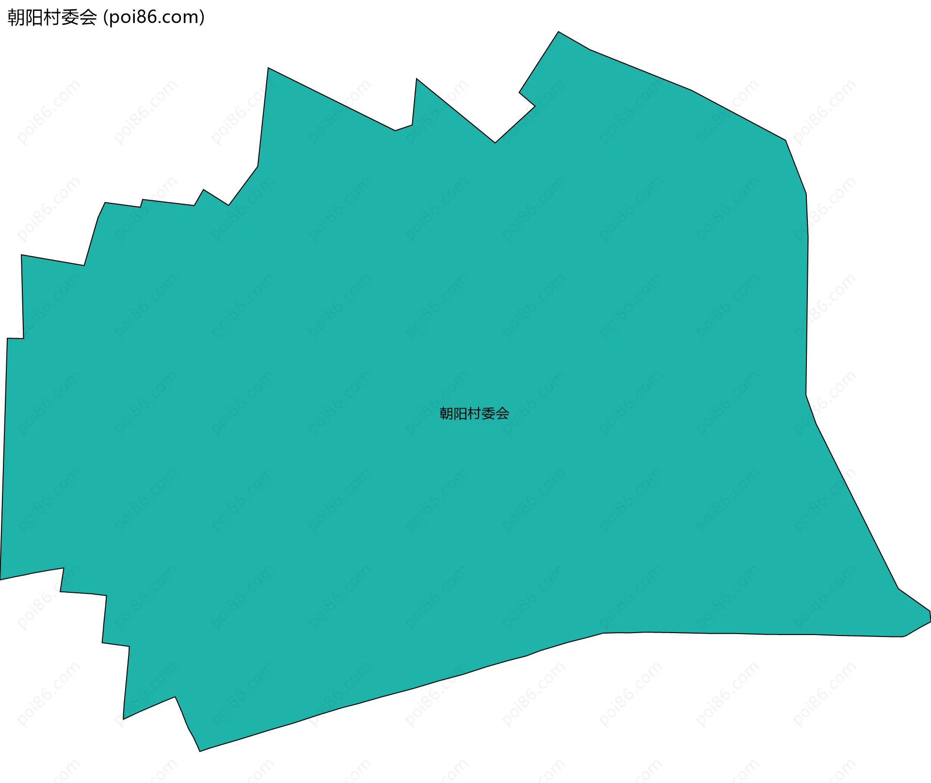 朝阳村委会边界地图