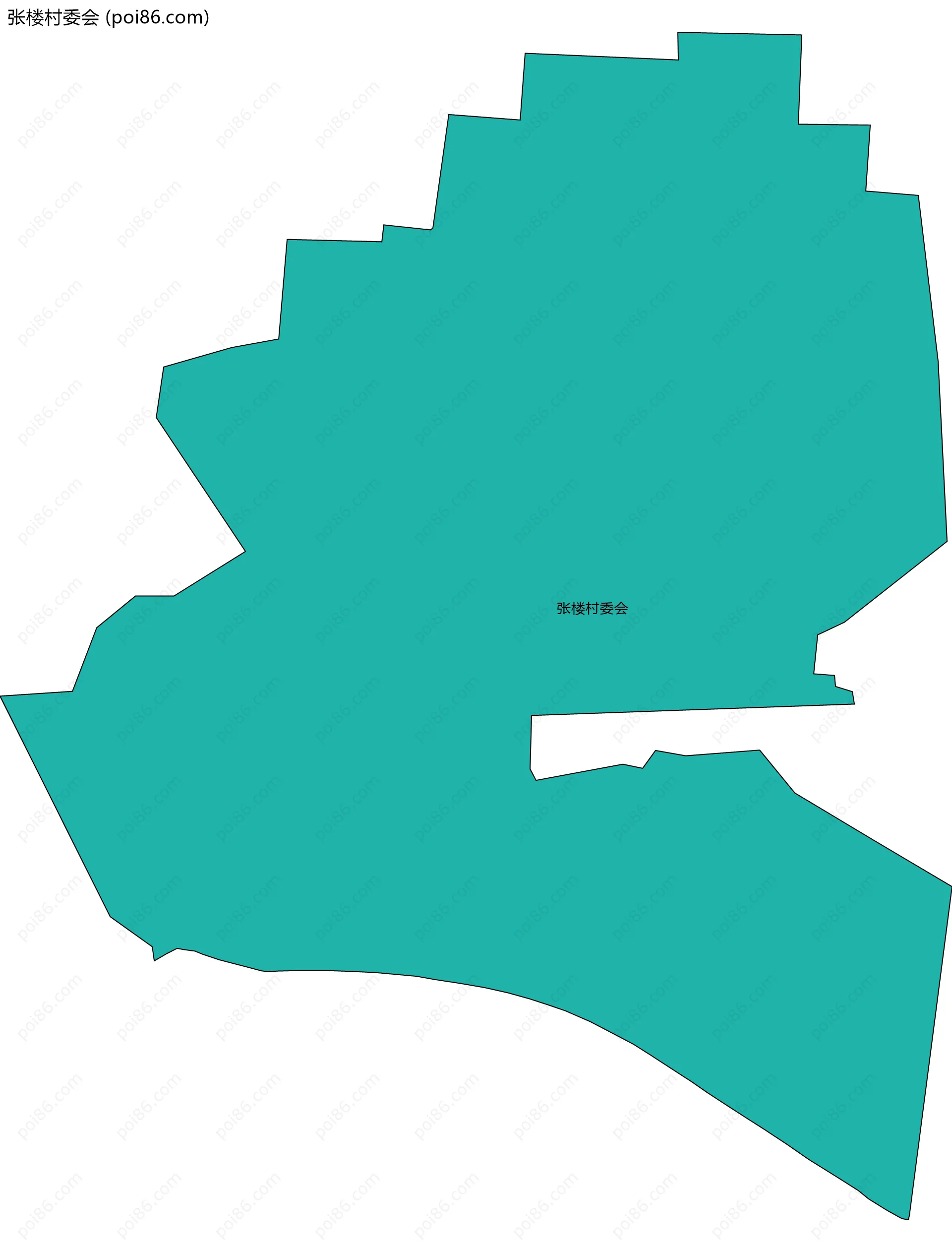 张楼村委会边界地图