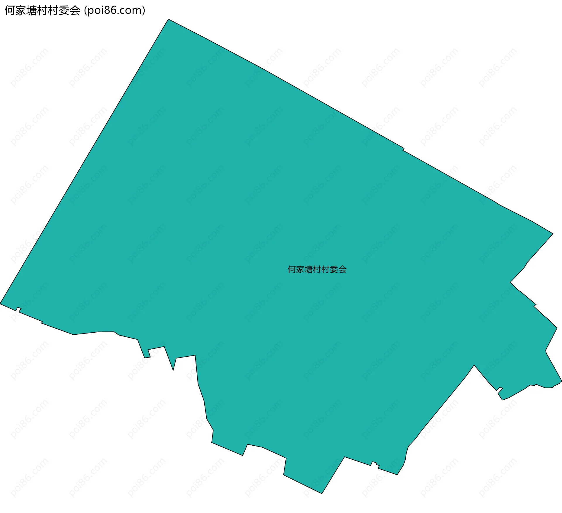 何家塘村村委会边界地图