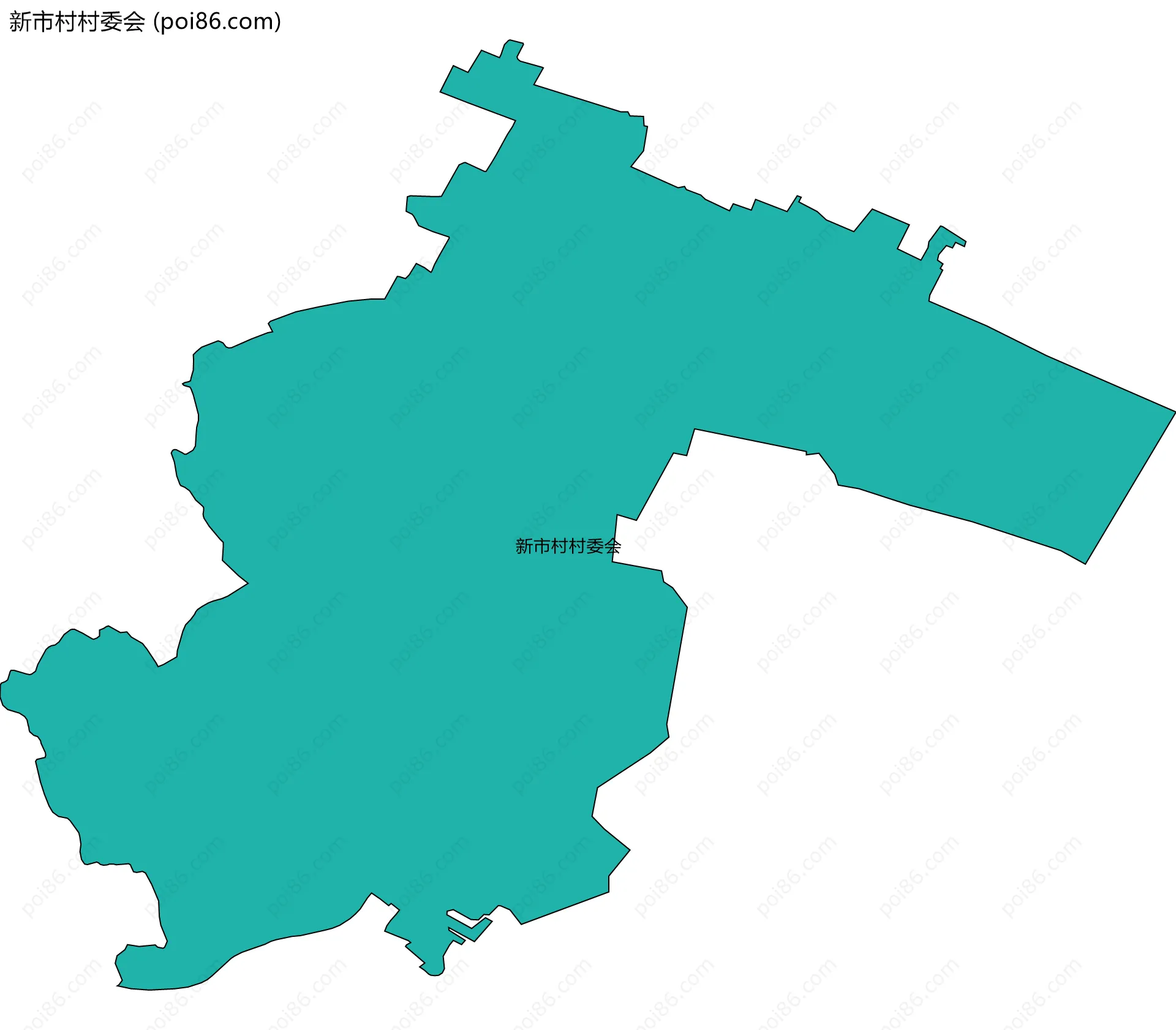 新市村村委会边界地图