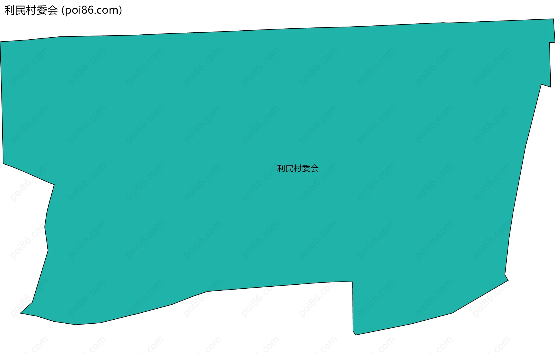 利民村委会边界地图