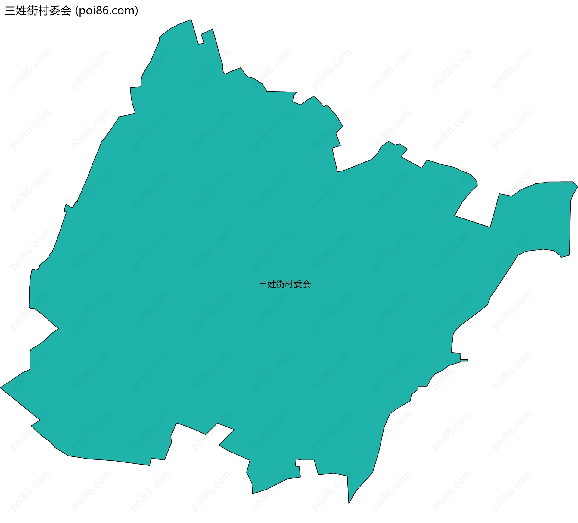 三姓街村委会边界地图