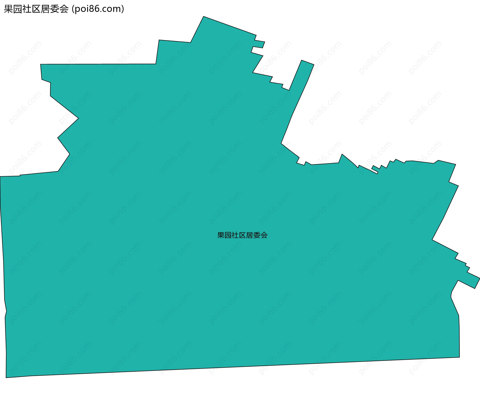 果园社区居委会边界地图