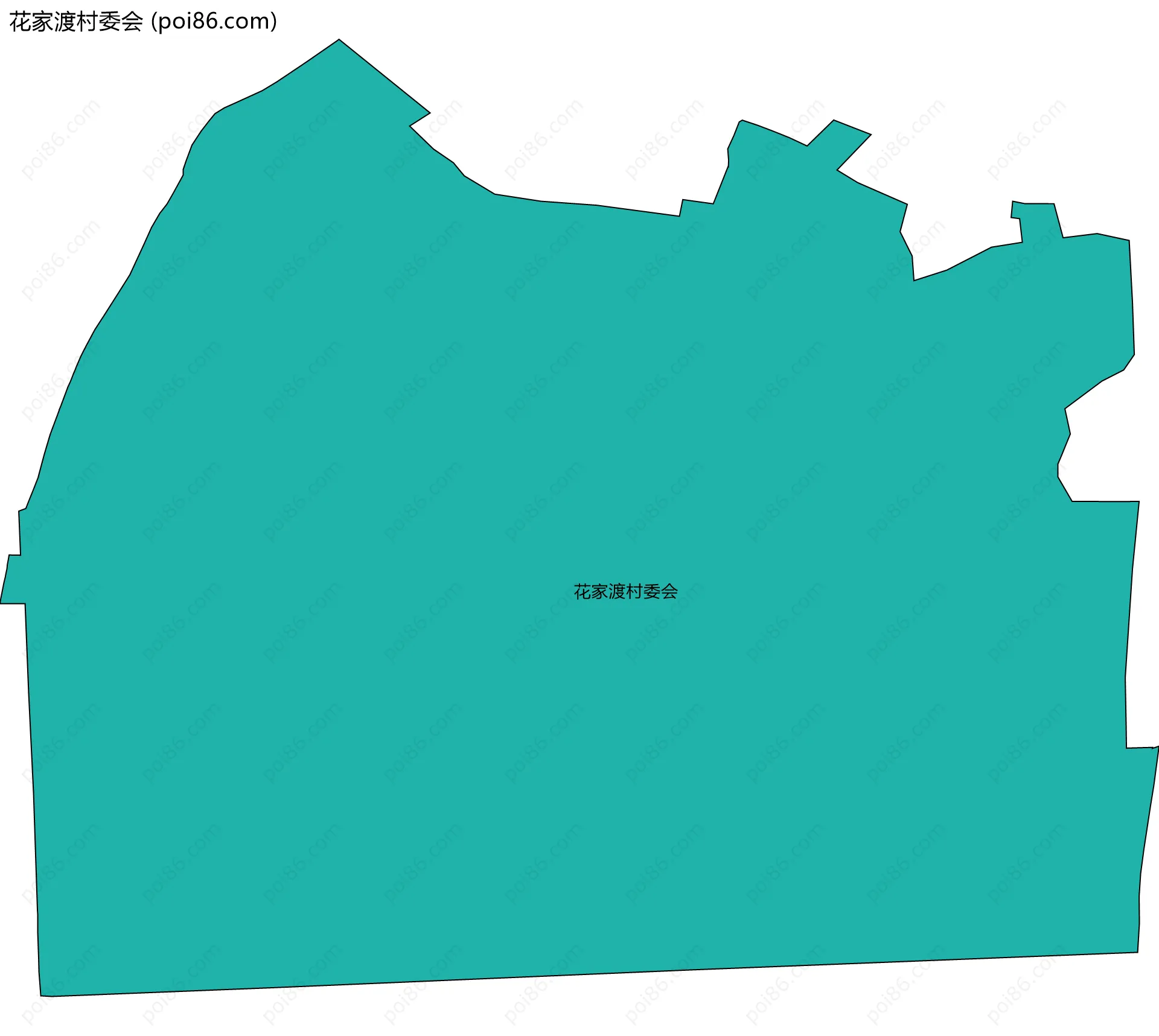花家渡村委会边界地图