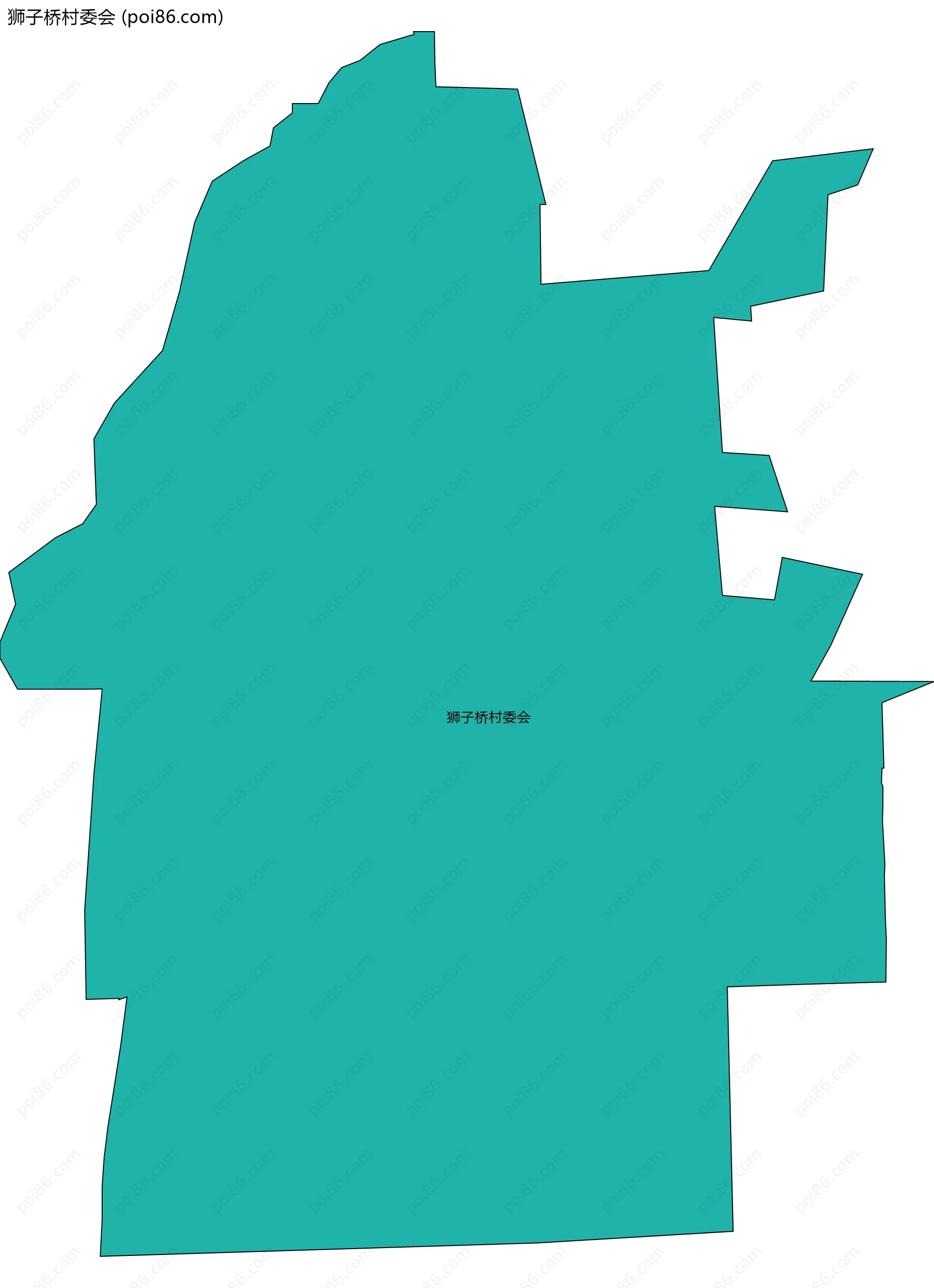 狮子桥村委会边界地图