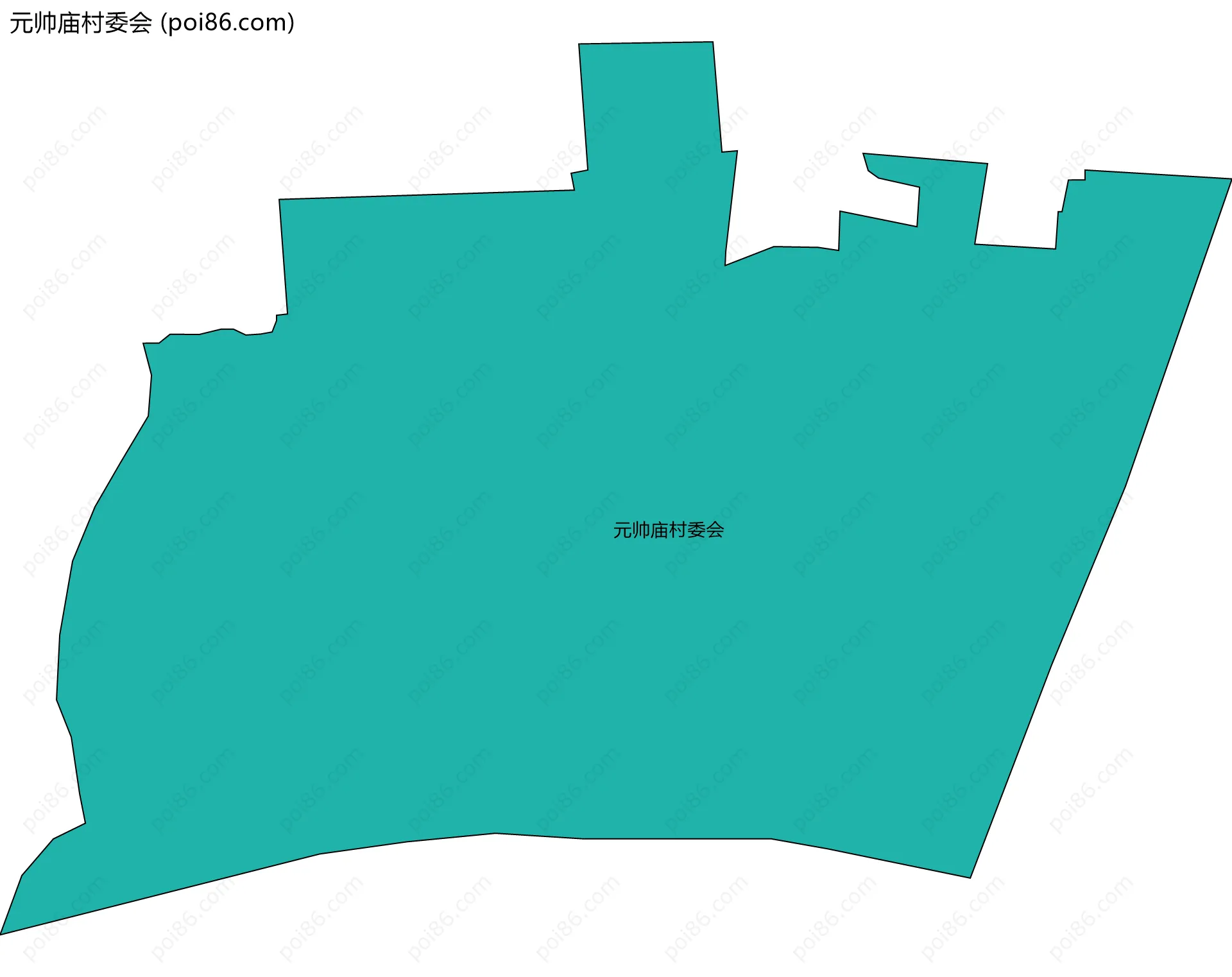 元帅庙村委会边界地图