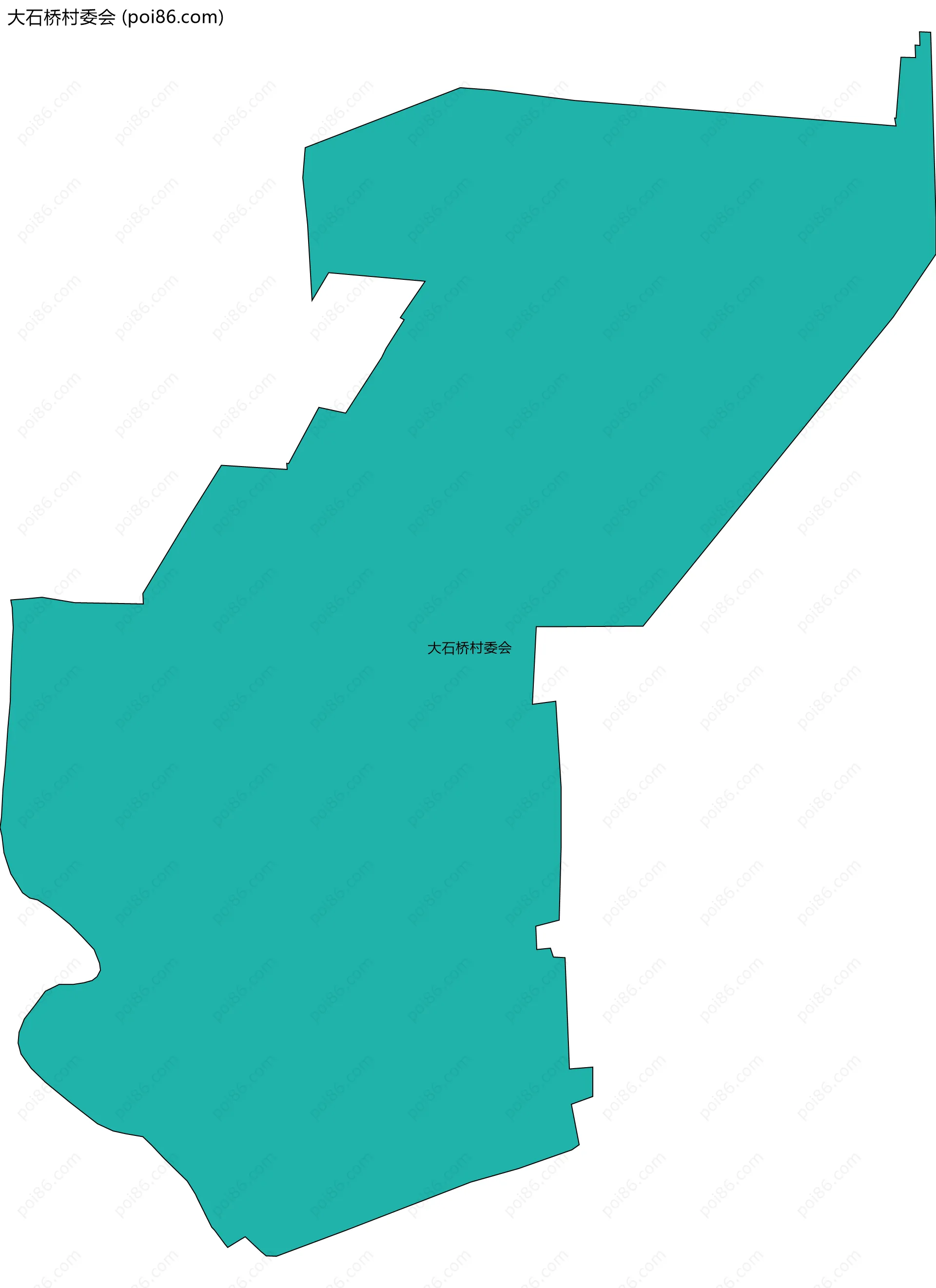 大石桥村委会边界地图