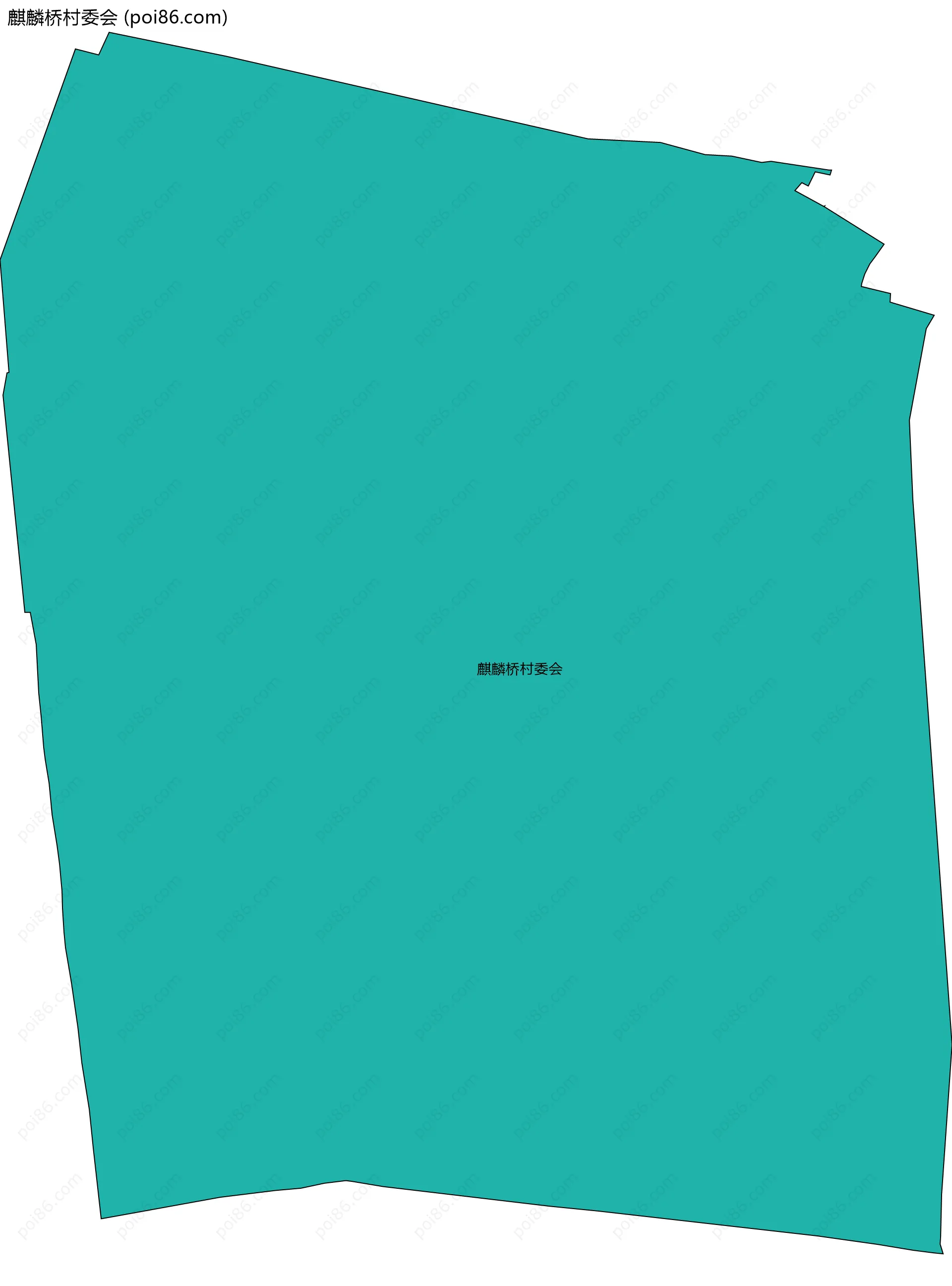 麒麟桥村委会边界地图