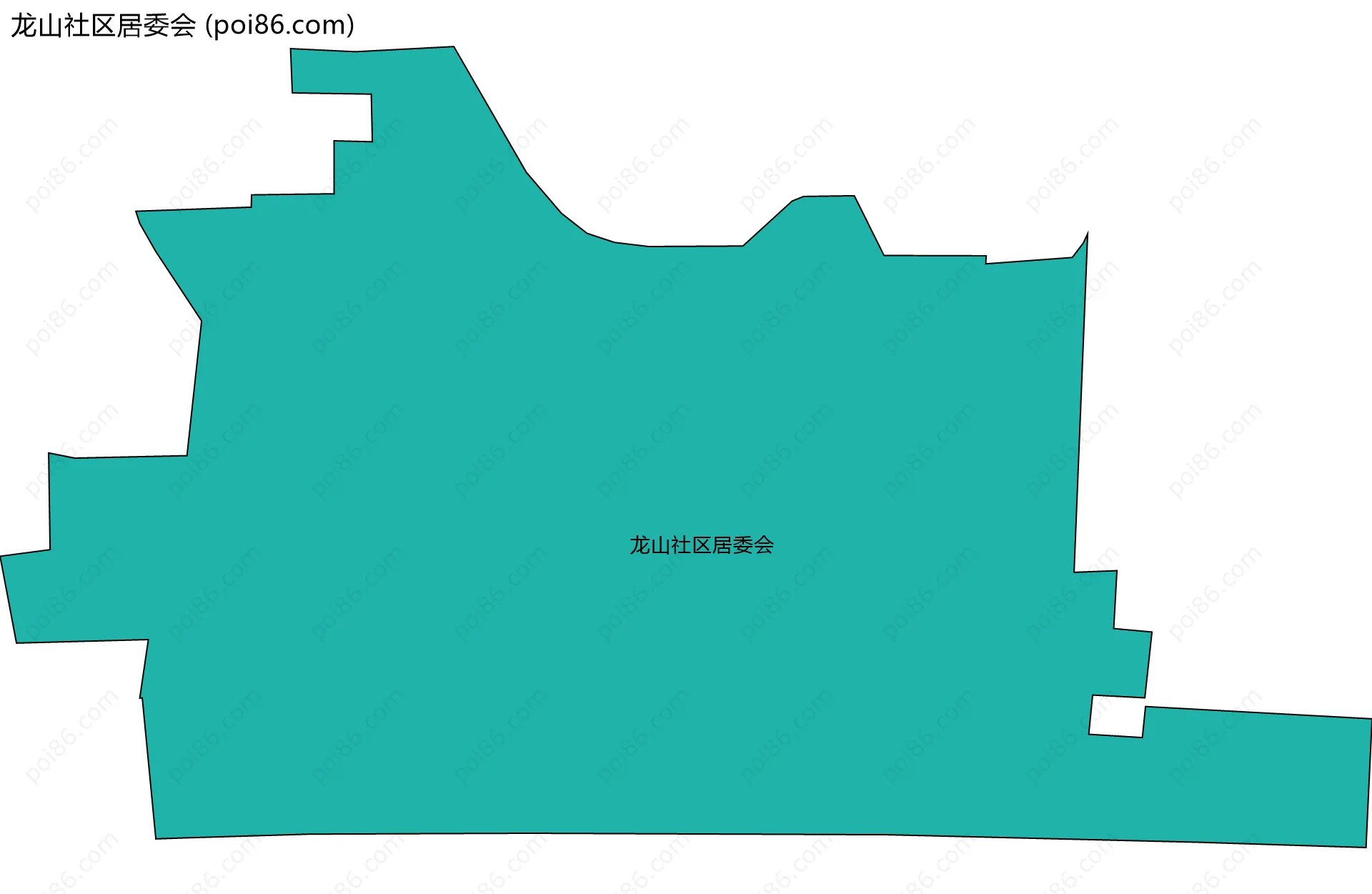 龙山社区居委会边界地图