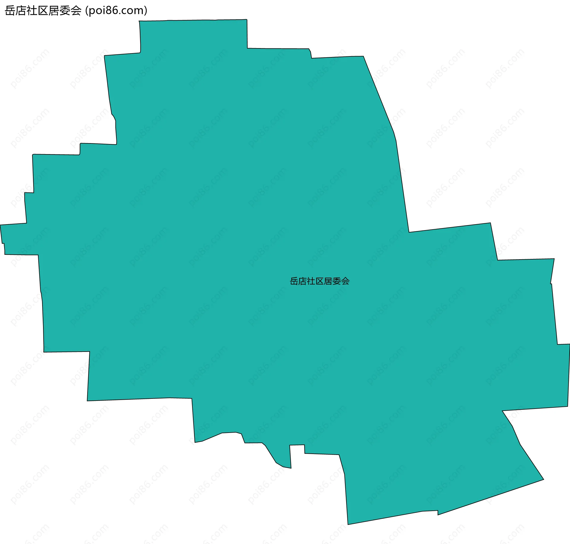 岳店社区居委会边界地图