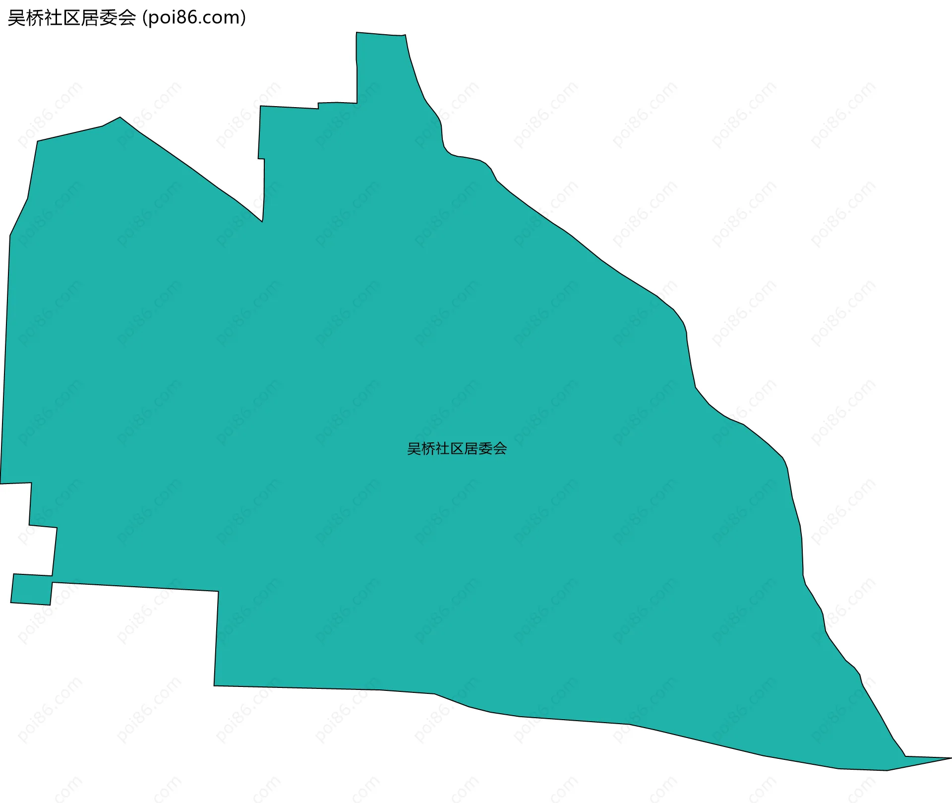 吴桥社区居委会边界地图