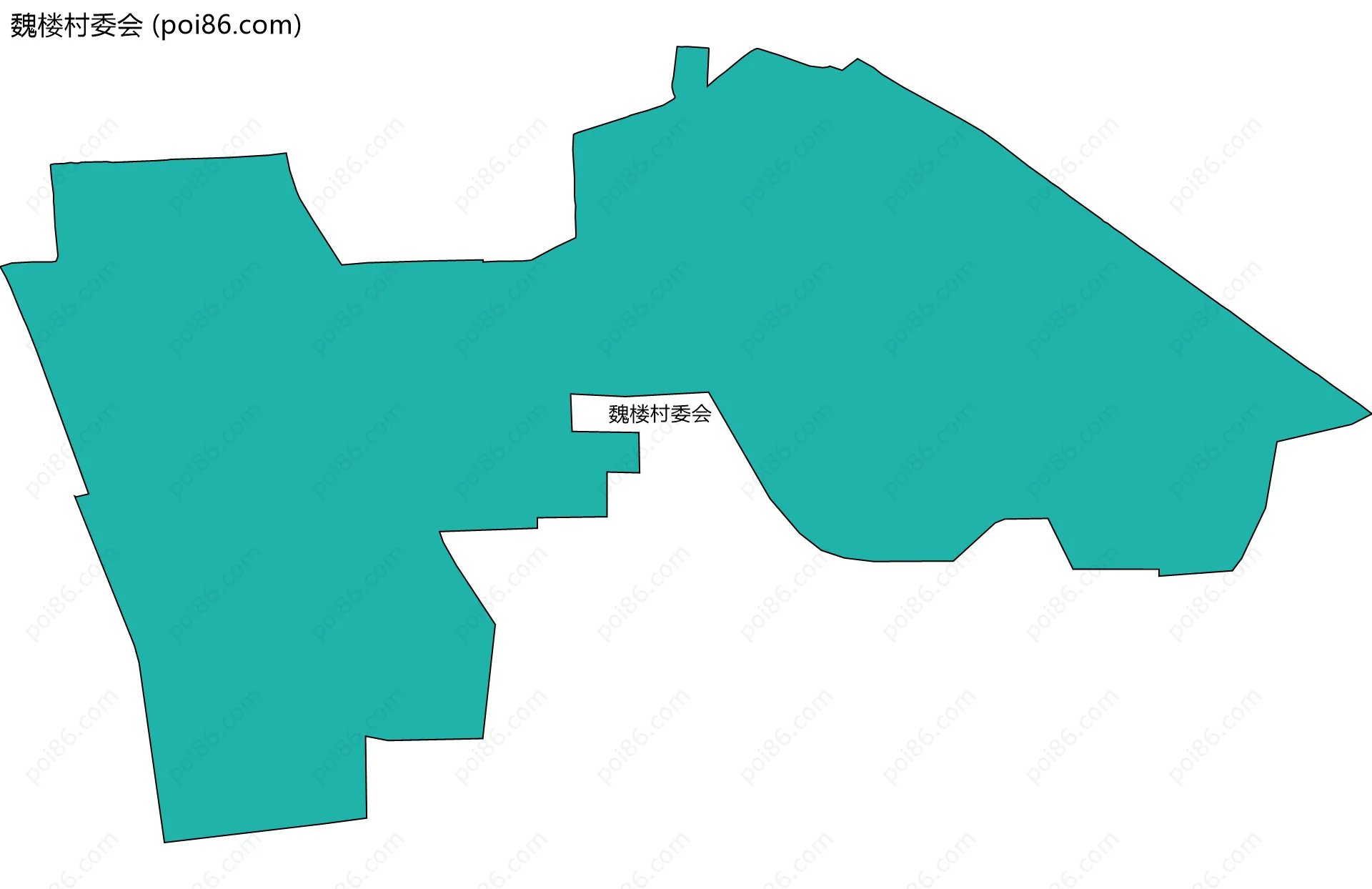 魏楼村委会边界地图