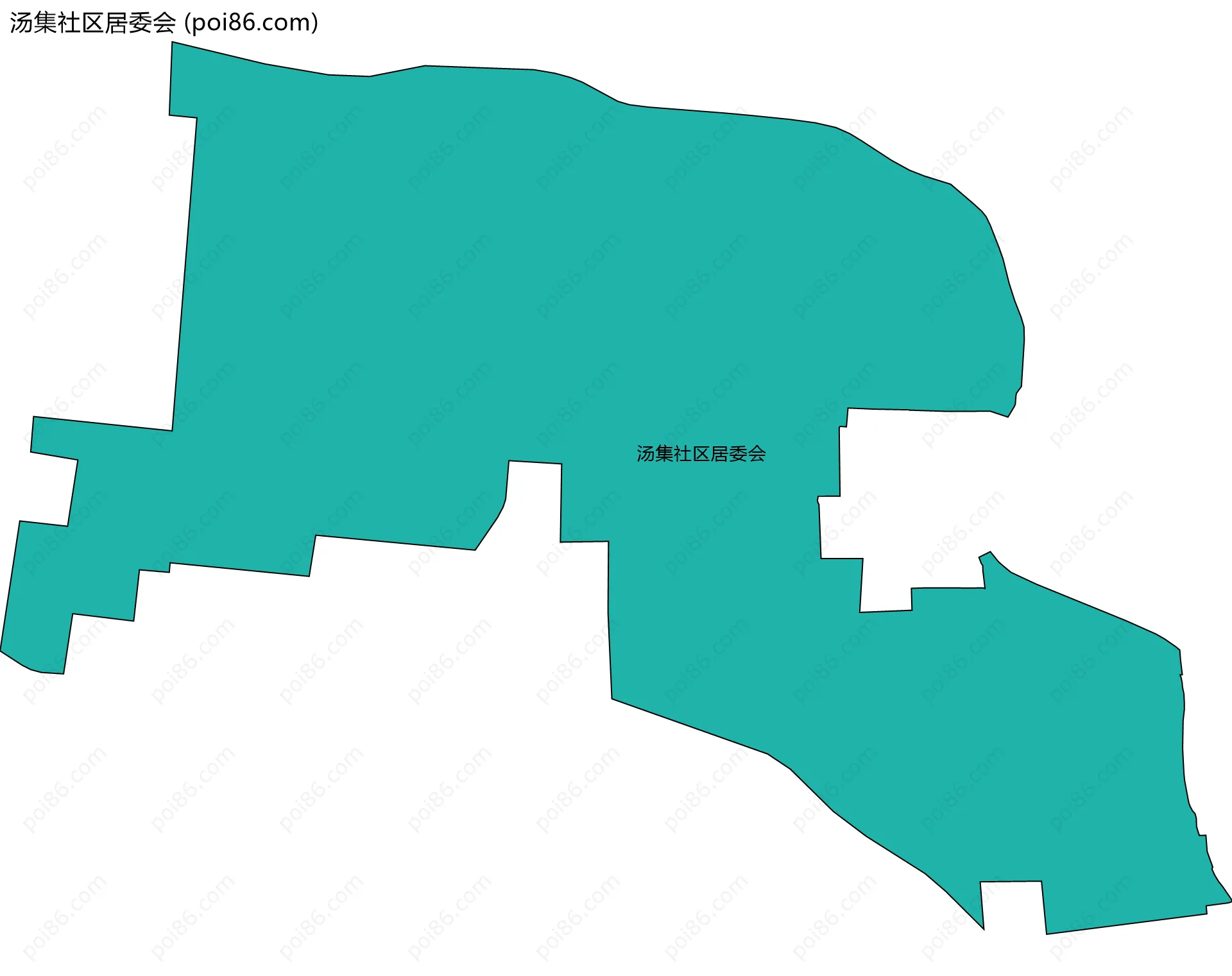 汤集社区居委会边界地图