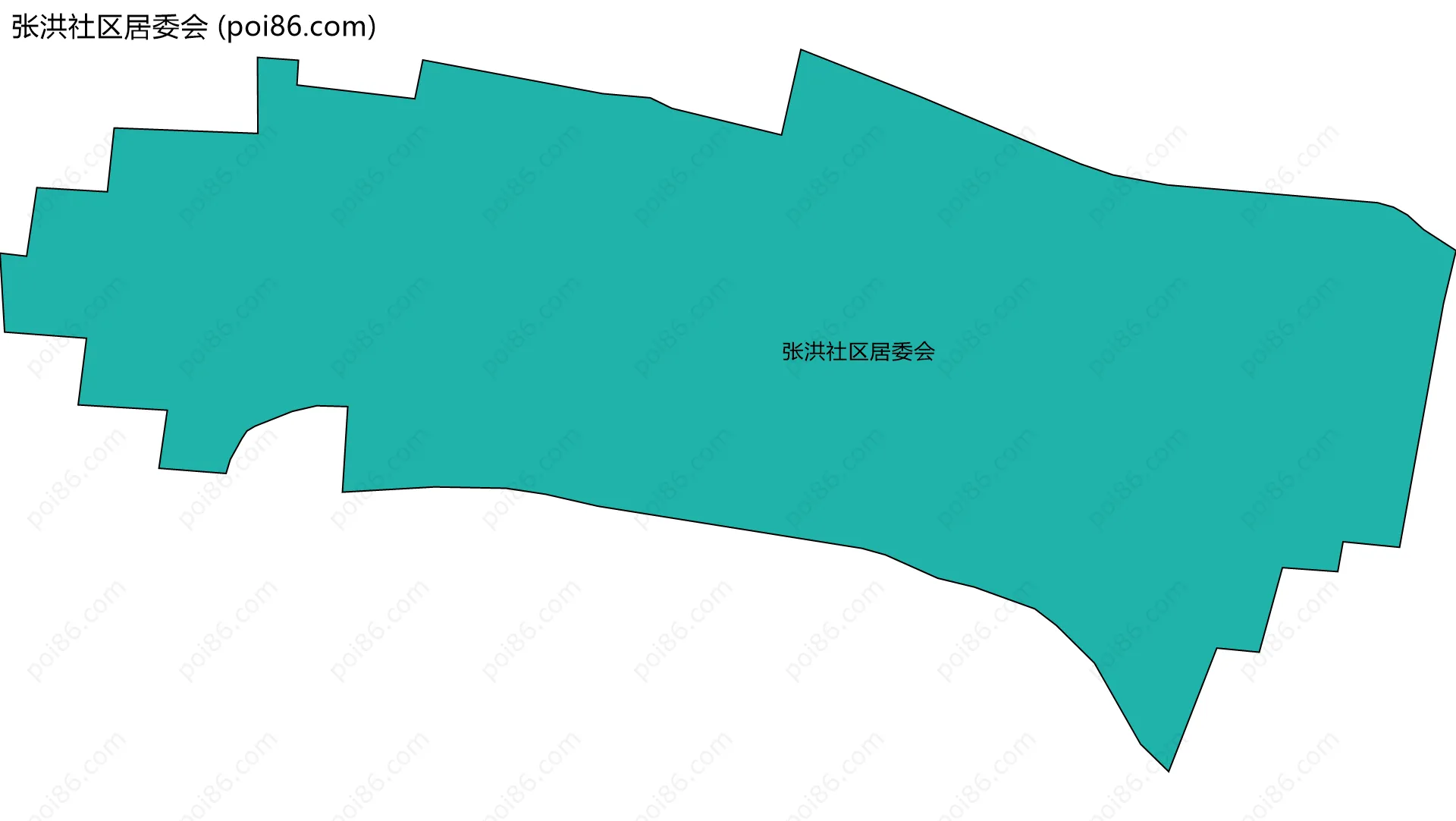 张洪社区居委会边界地图