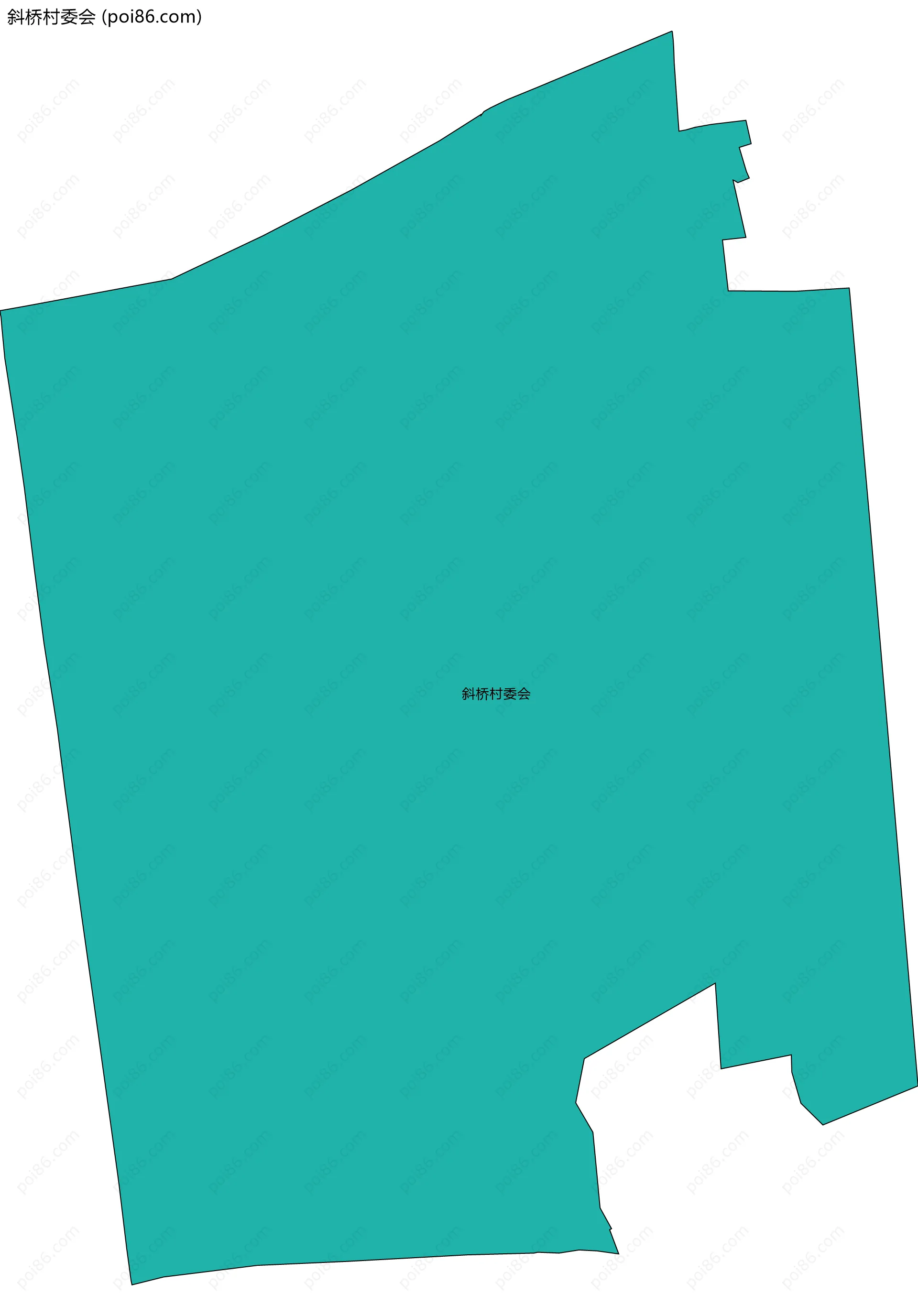 斜桥村委会边界地图