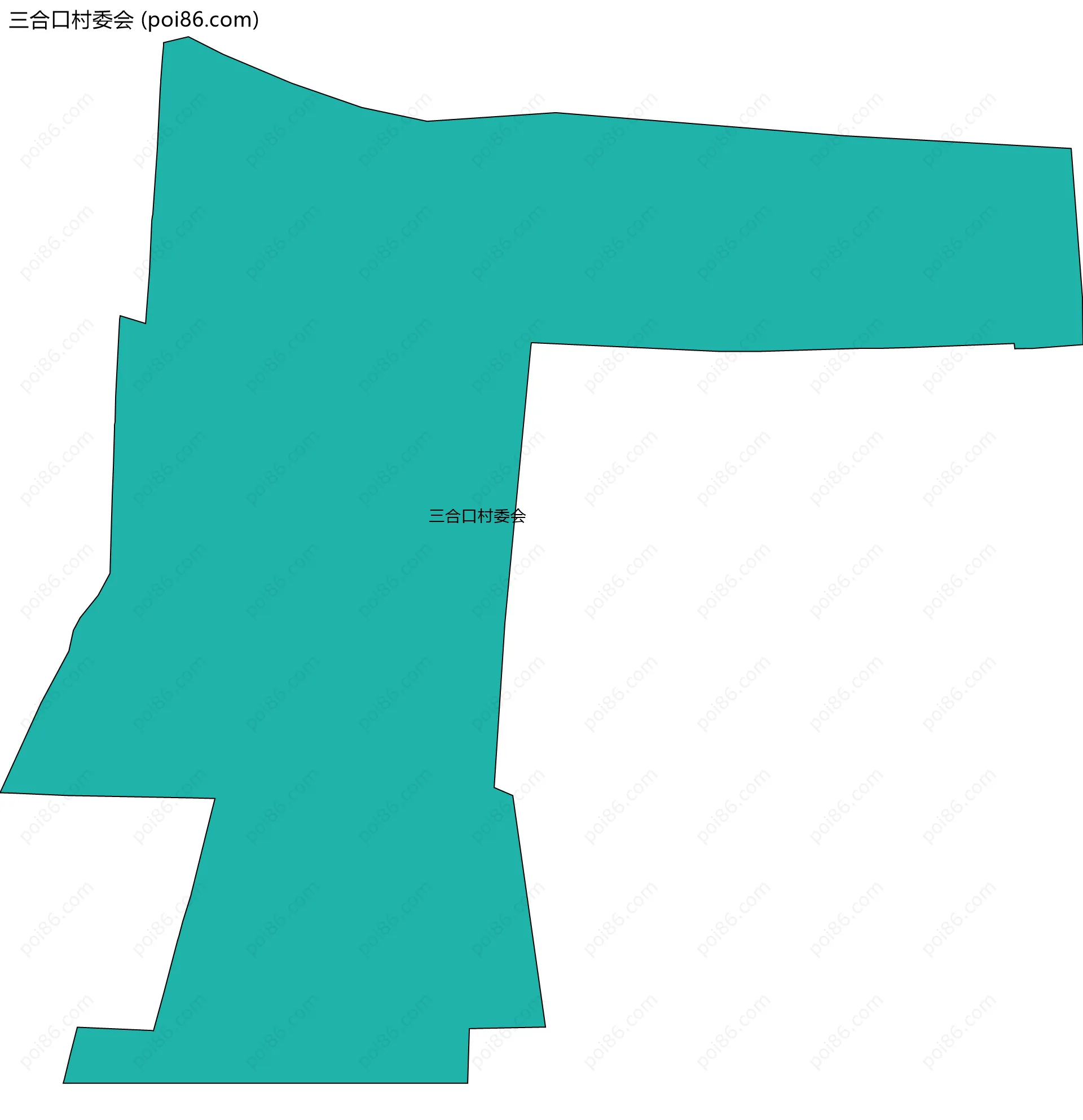 三合口村委会边界地图