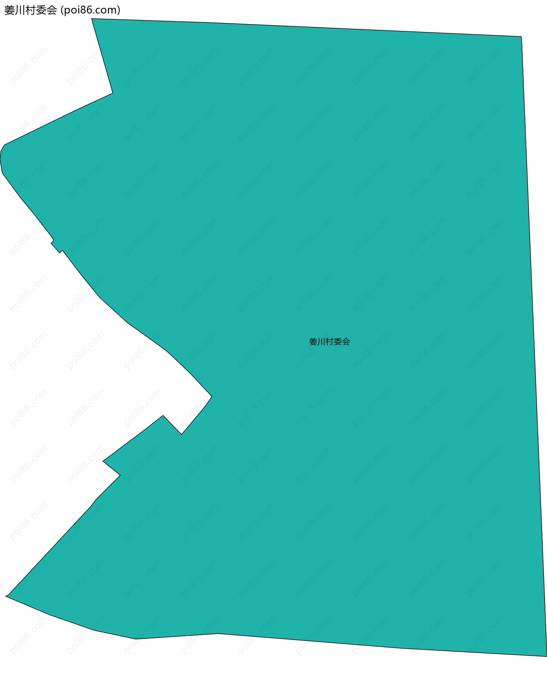 姜川村委会边界地图