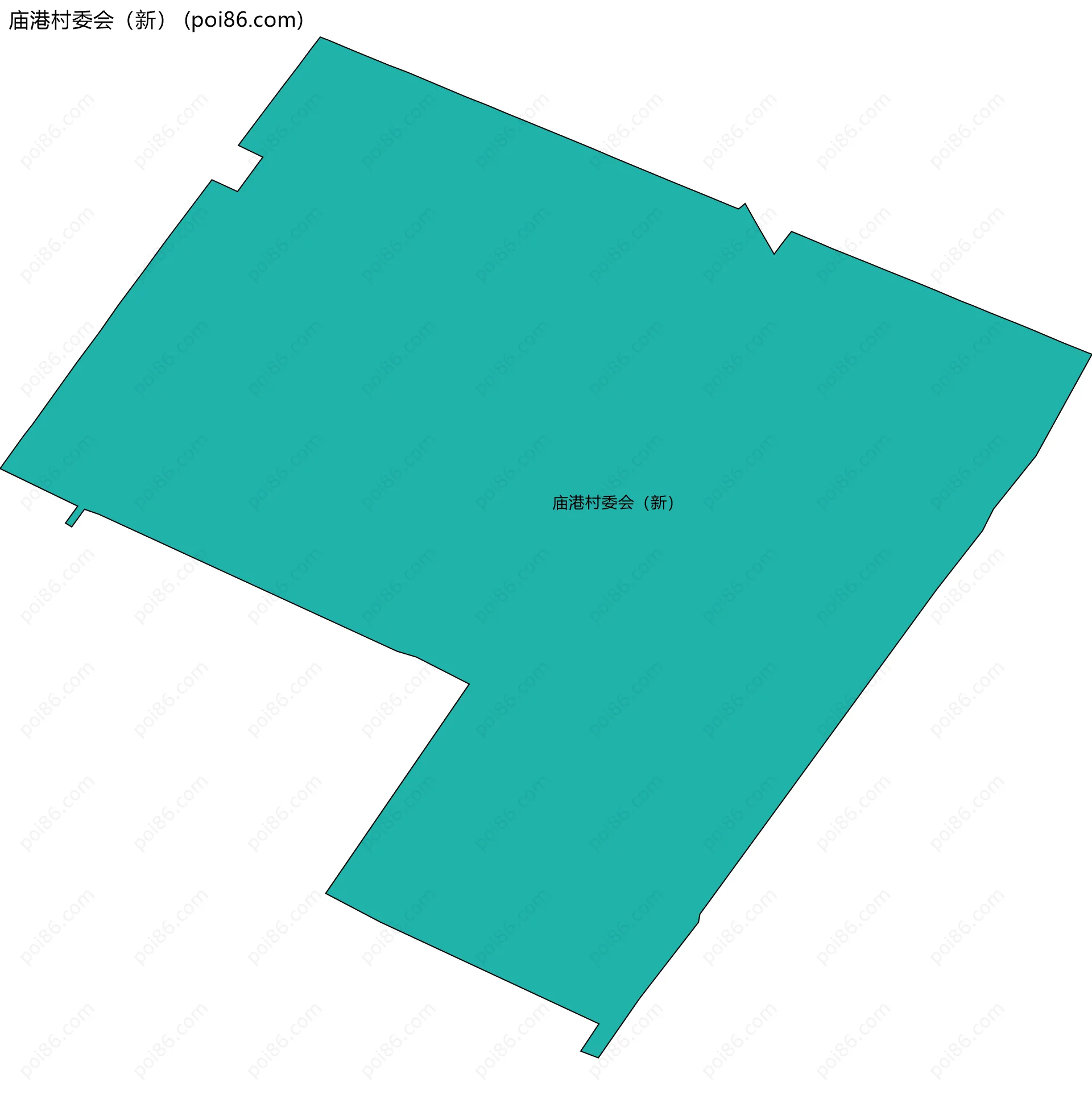 庙港村委会（新）边界地图