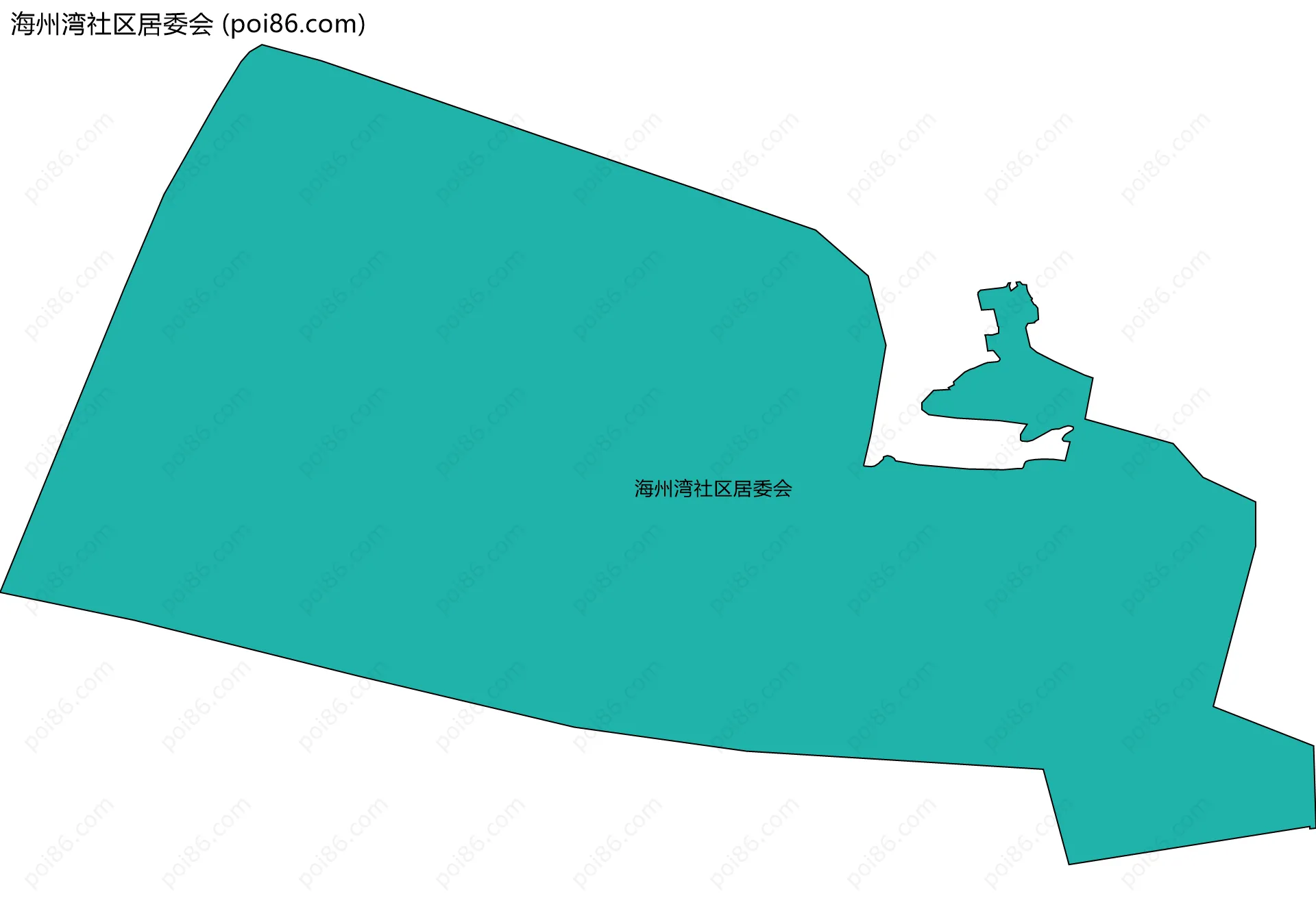 海州湾社区居委会边界地图