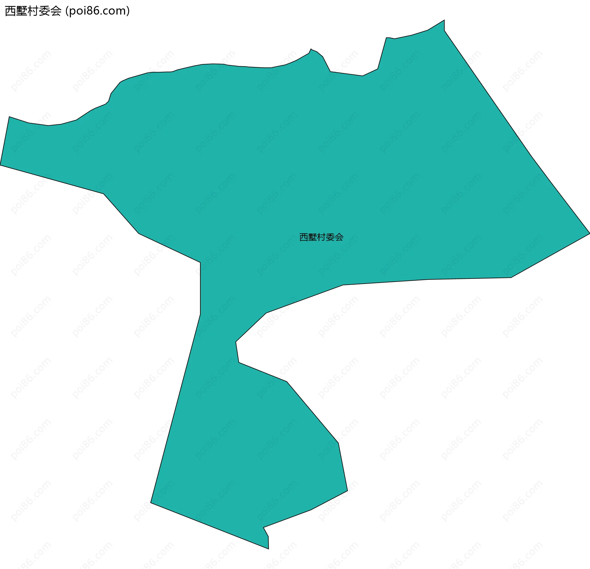 西墅村委会边界地图