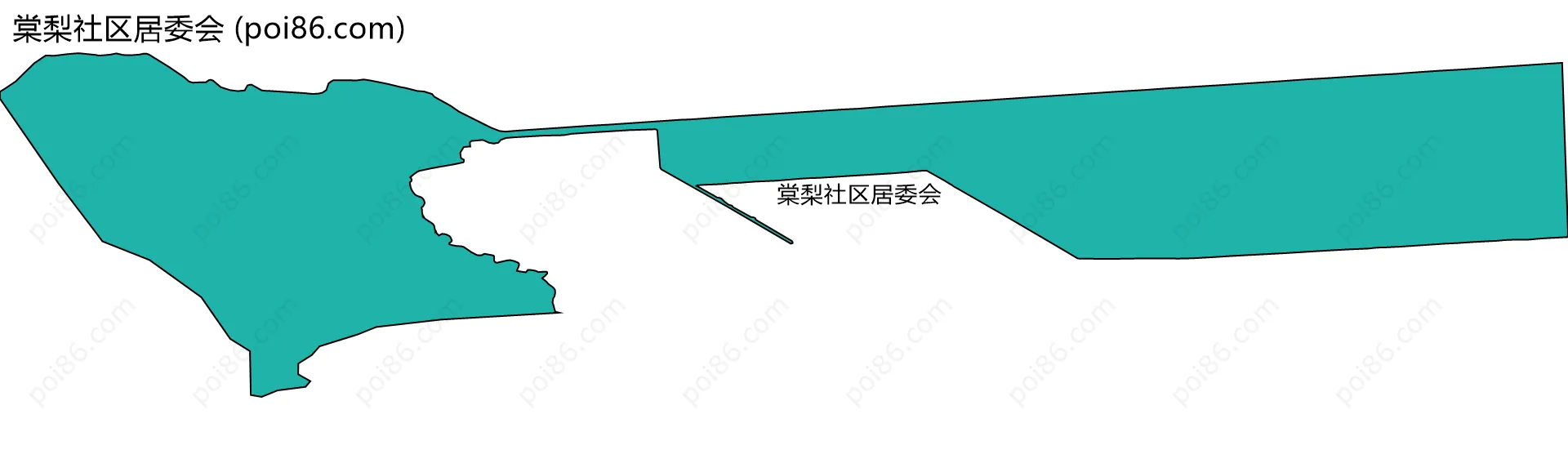 棠梨社区居委会边界地图