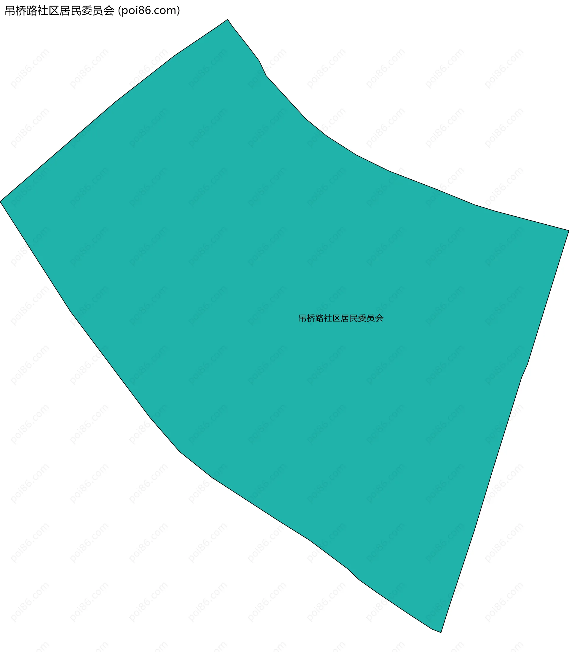 吊桥路社区居民委员会边界地图