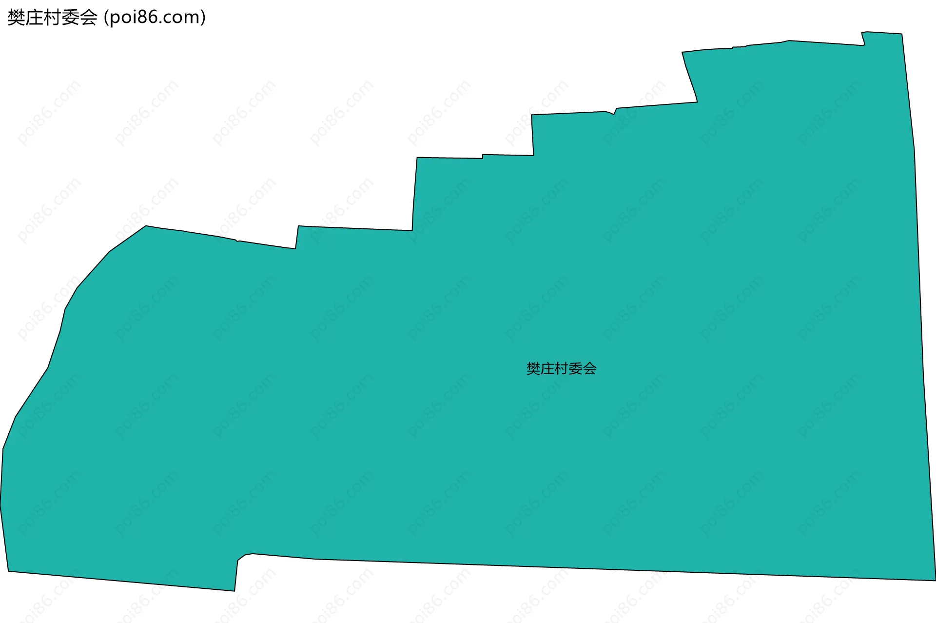 樊庄村委会边界地图