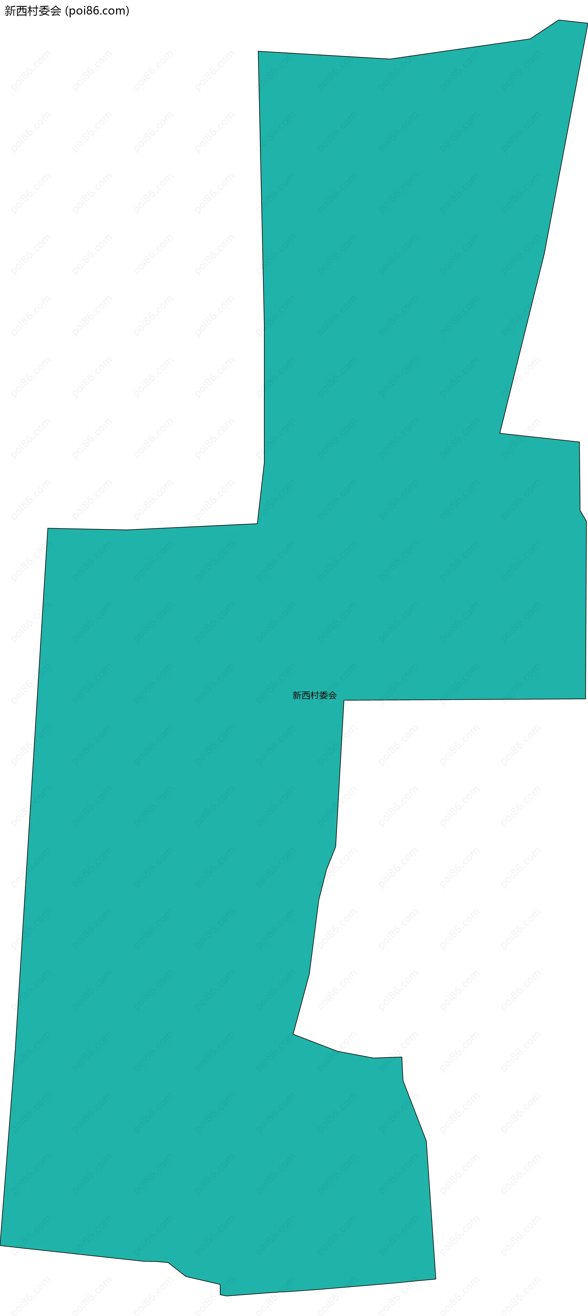 新西村委会边界地图