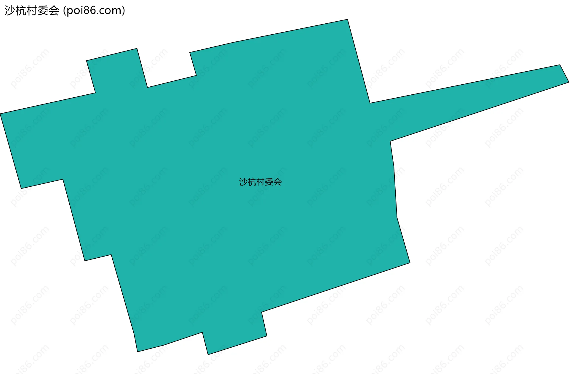 沙杭村委会边界地图