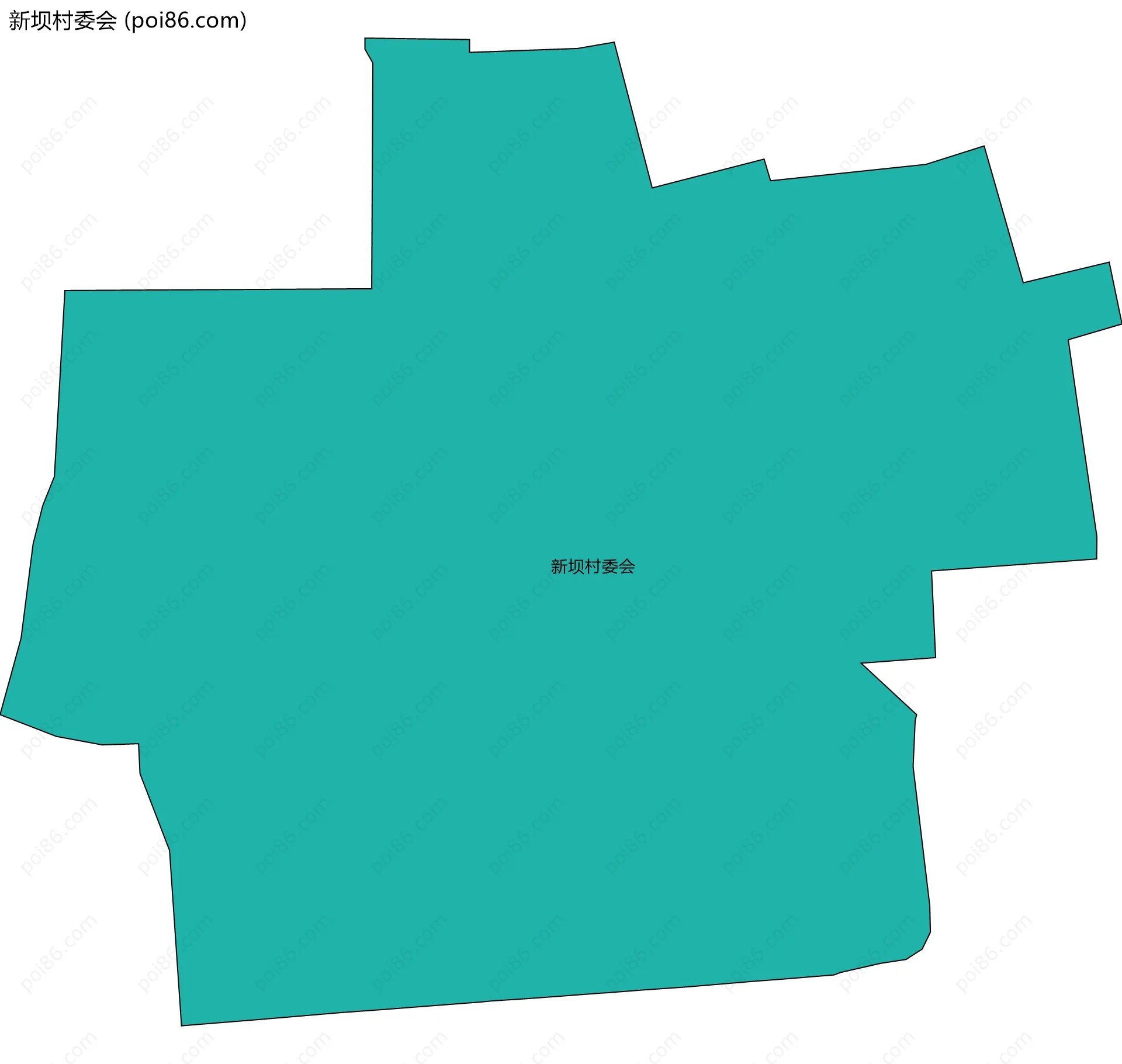 新坝村委会边界地图
