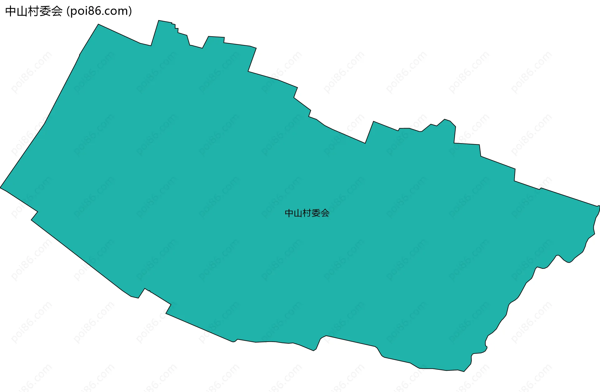中山村委会边界地图