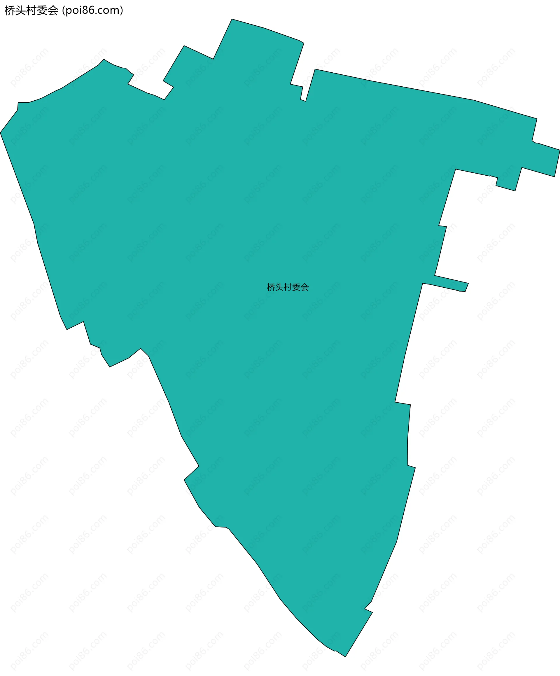 桥头村委会边界地图